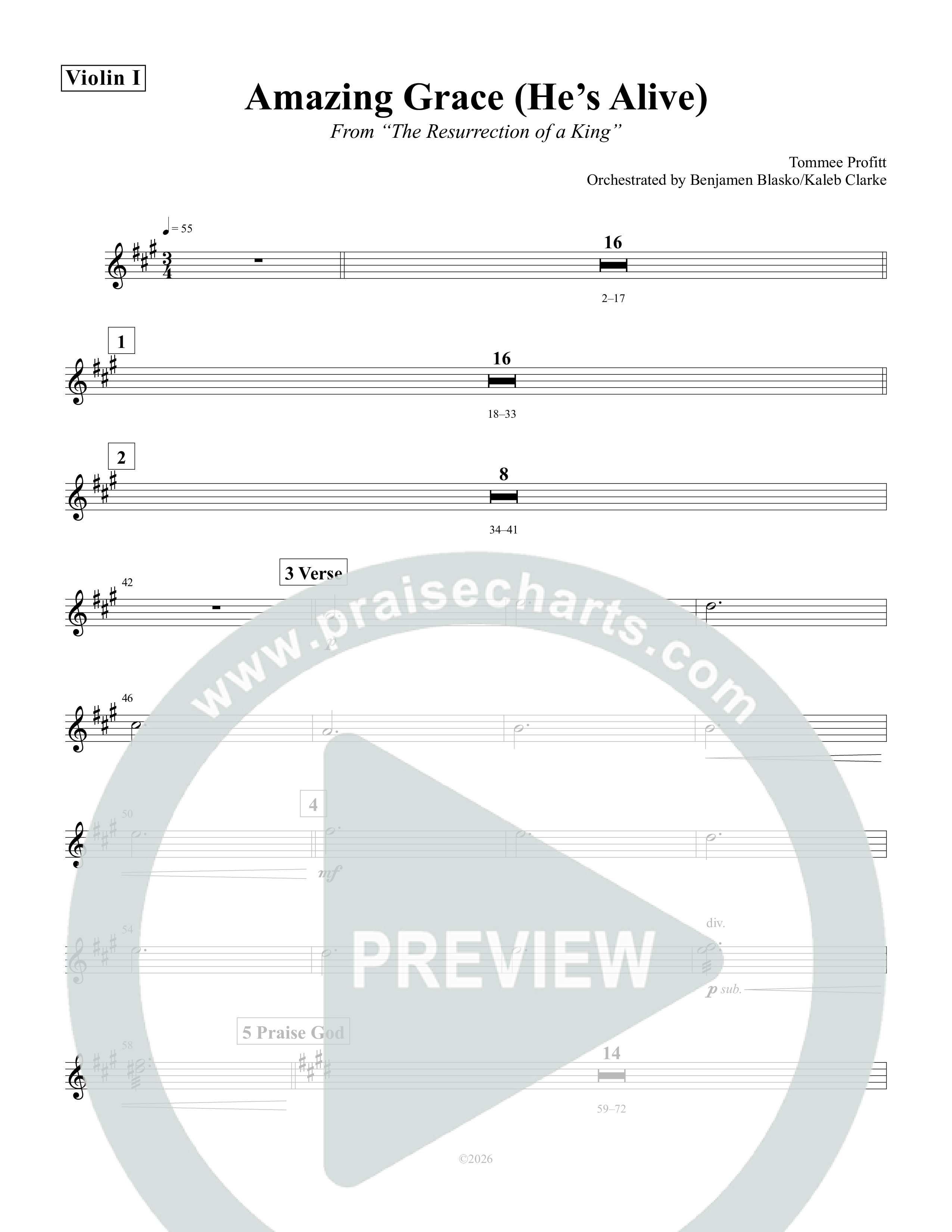 Amazing Grace (He's Alive) String Pack (Tommee Profitt / Stanaj)