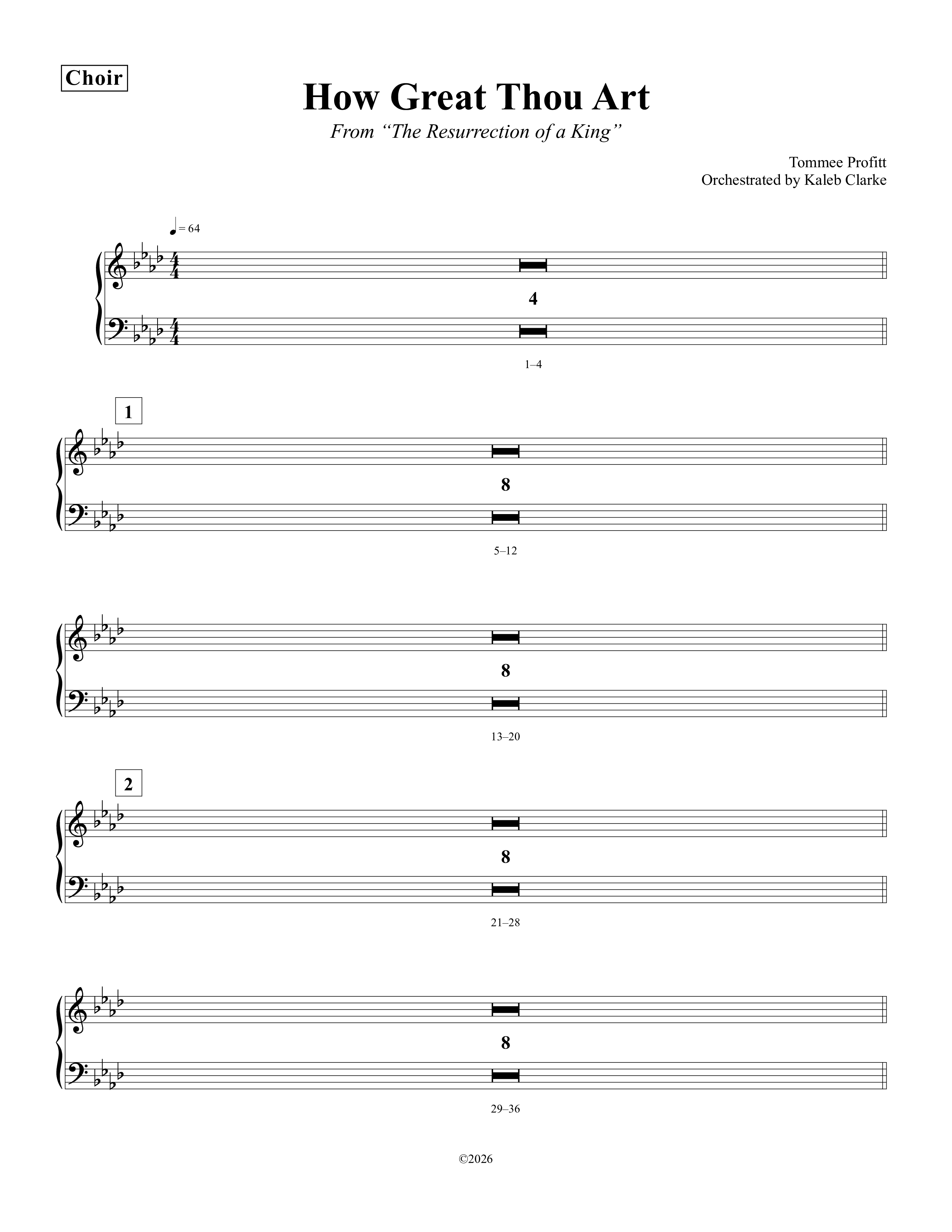 How Great Thou Art Piano/Vocal Pack (Tommee Profitt / Aubree Archibeck)