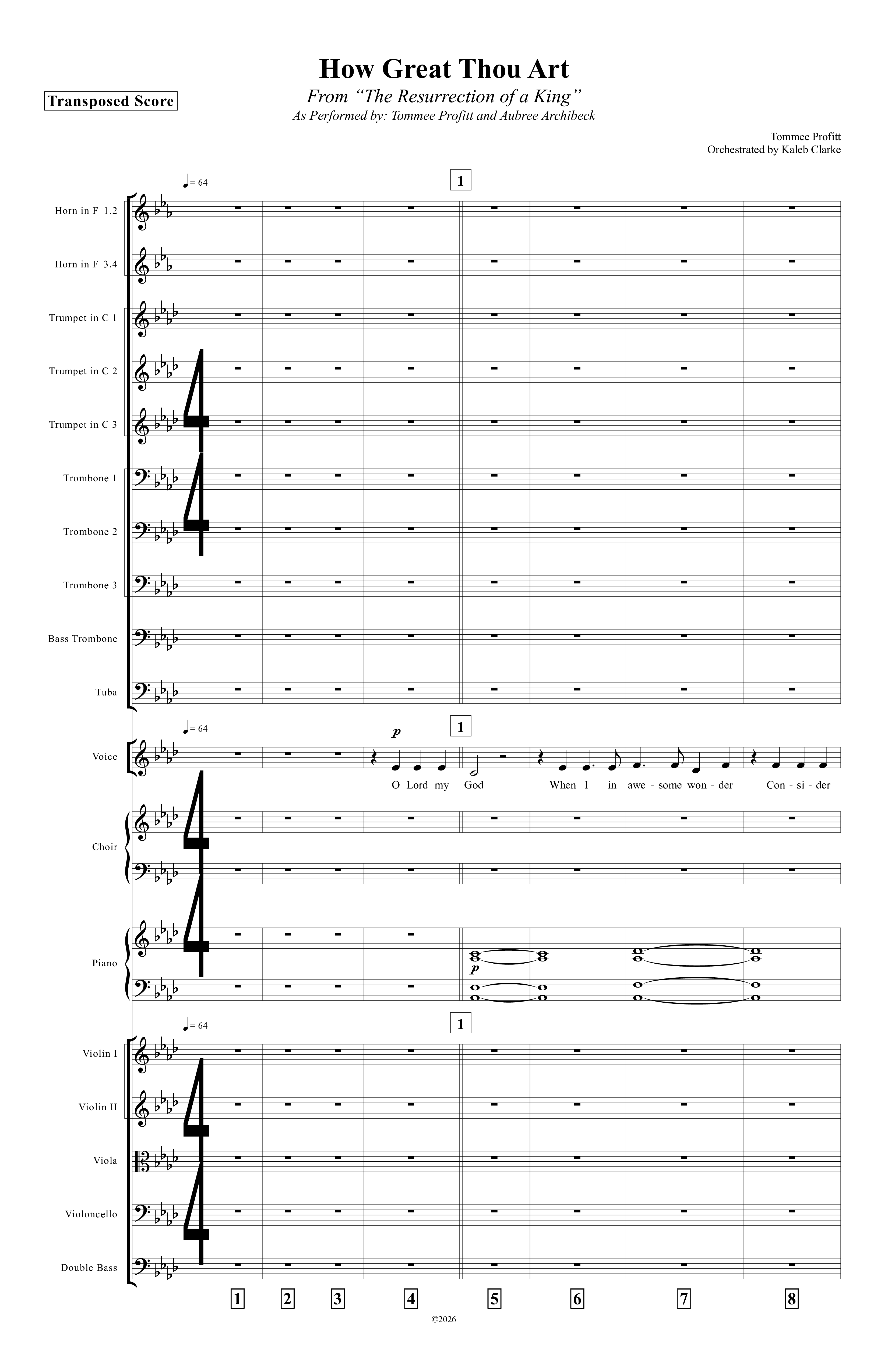 How Great Thou Art Orchestration (Tommee Profitt / Aubree Archibeck)