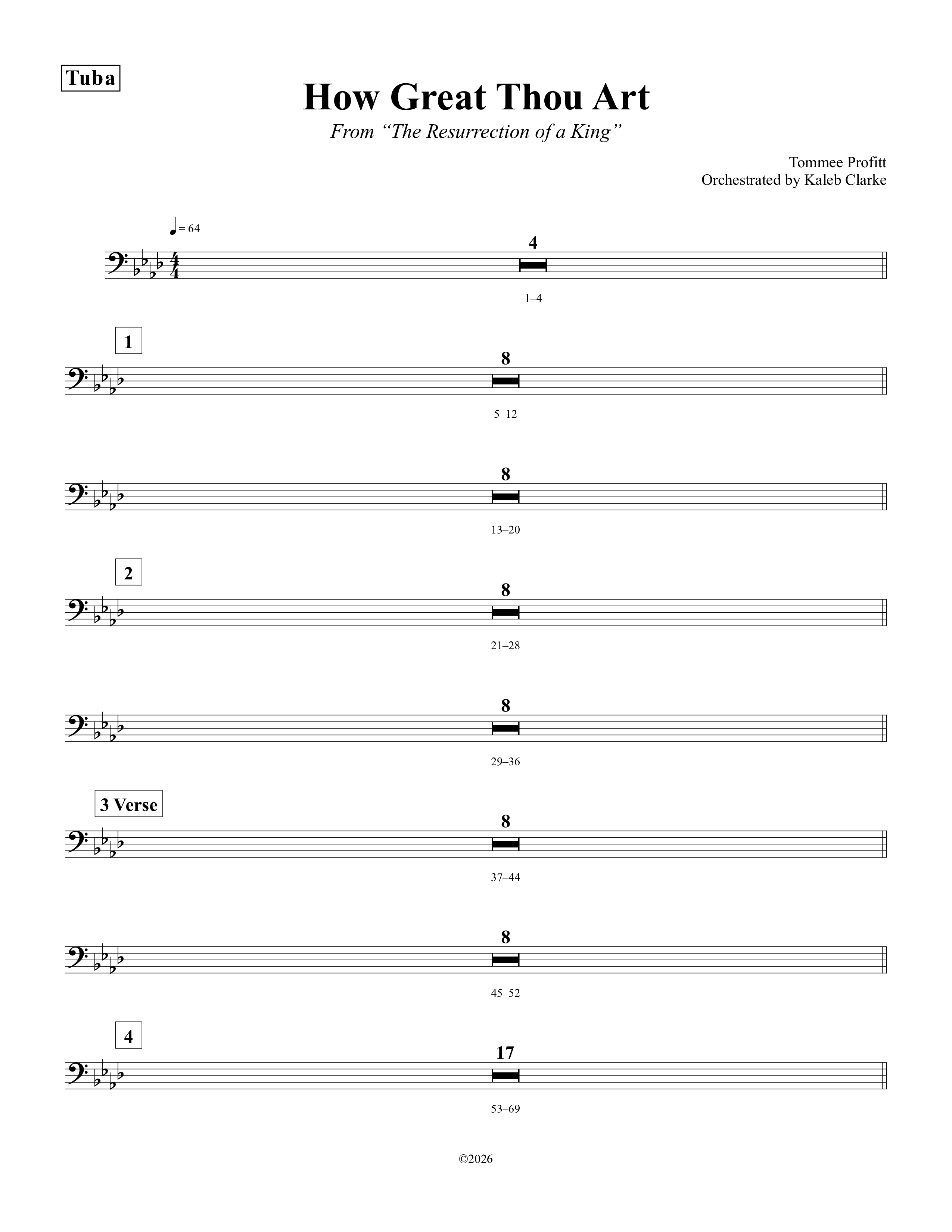 How Great Thou Art Tuba (Tommee Profitt / Aubree Archibeck)
