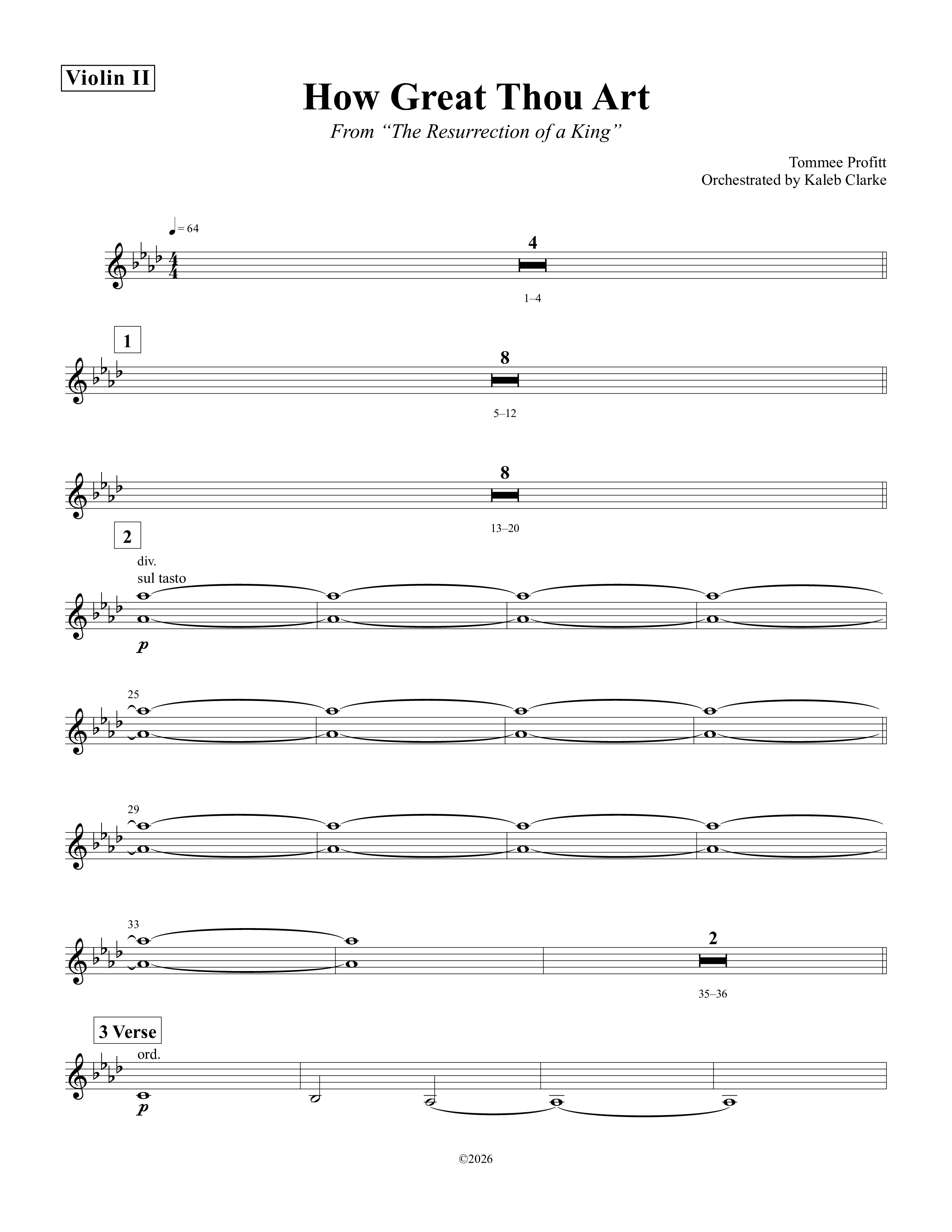 How Great Thou Art Violin 2 (Tommee Profitt / Aubree Archibeck)