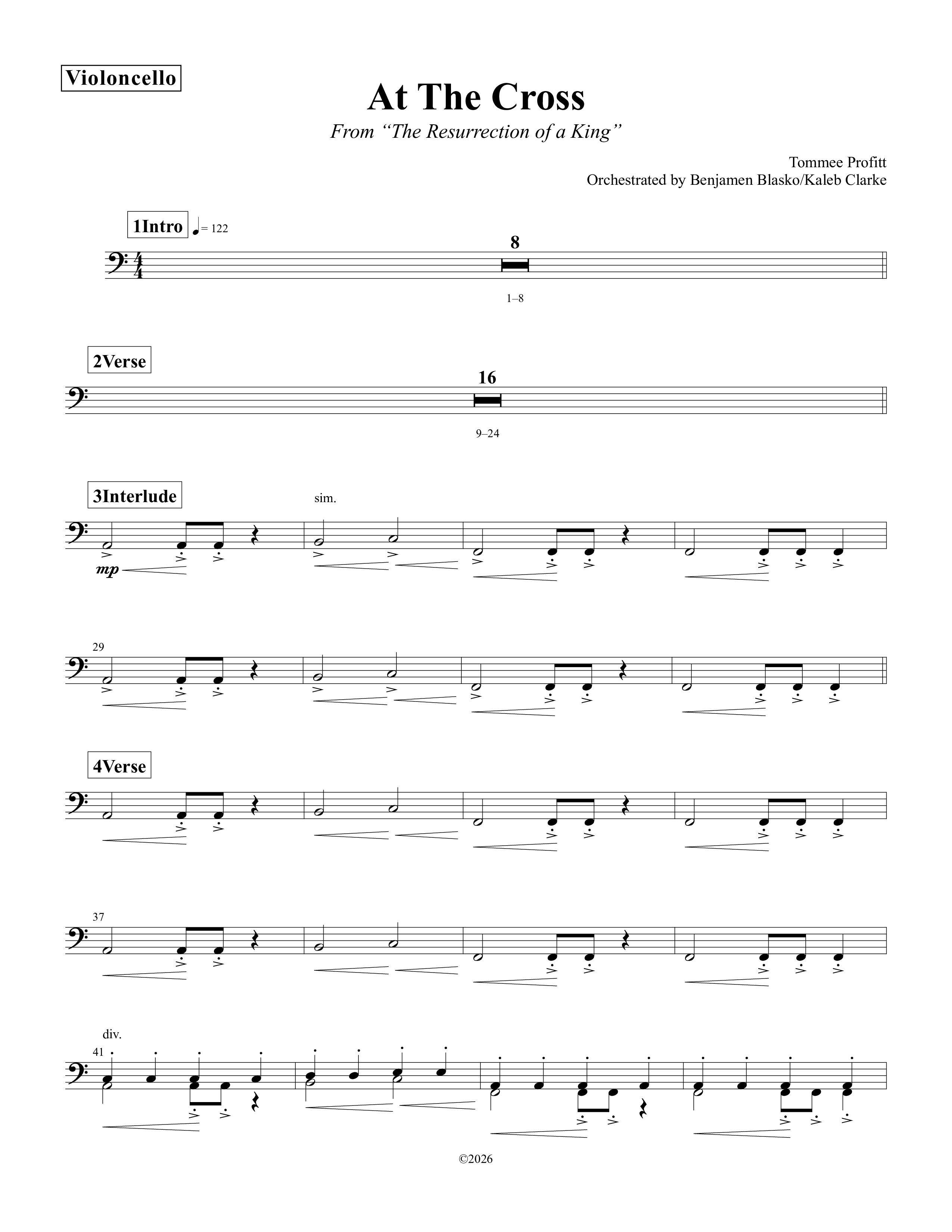 At The Cross Violincello (Tommee Profitt / Abe Parker)