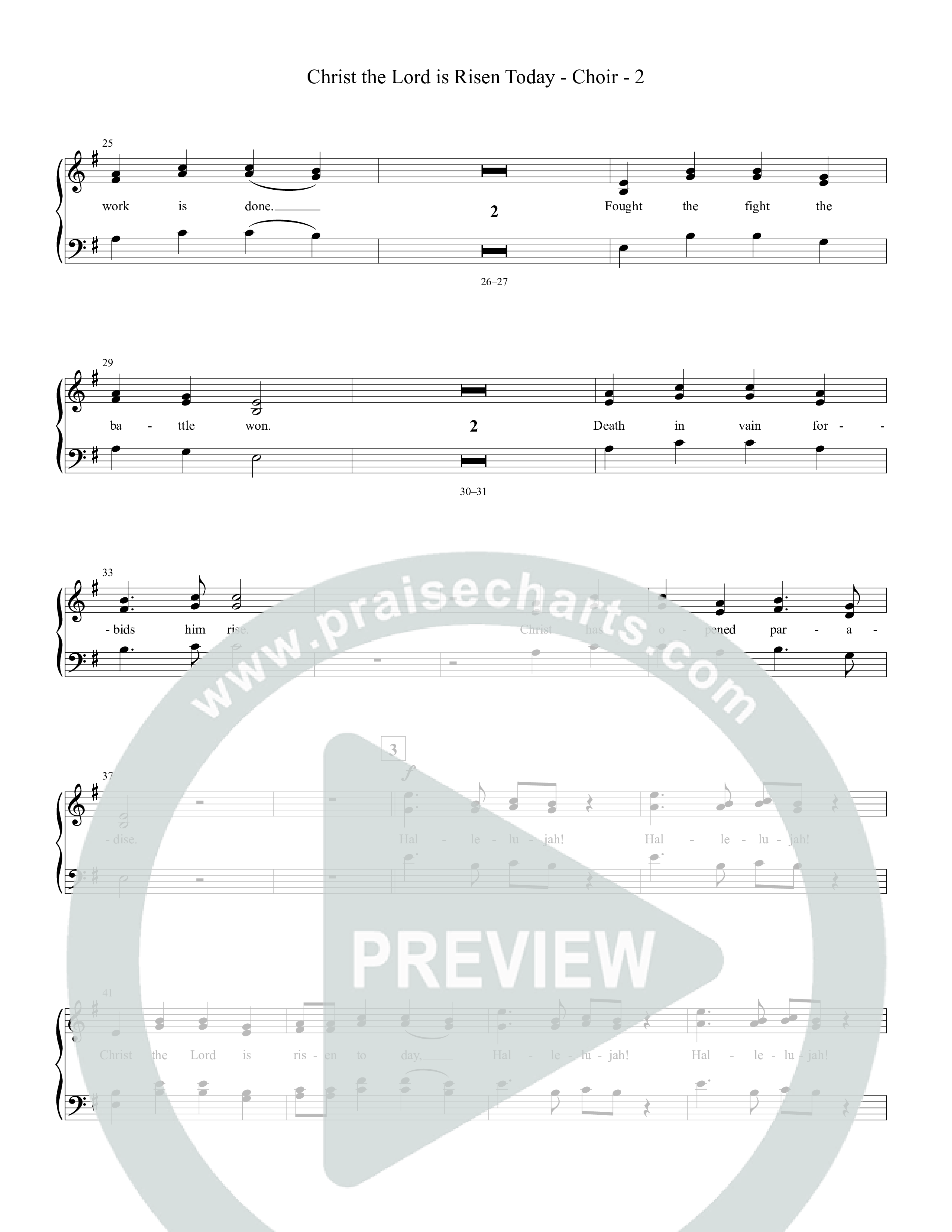 Christ The Lord Is Risen Today Choir Sheet (Tommee Profitt)