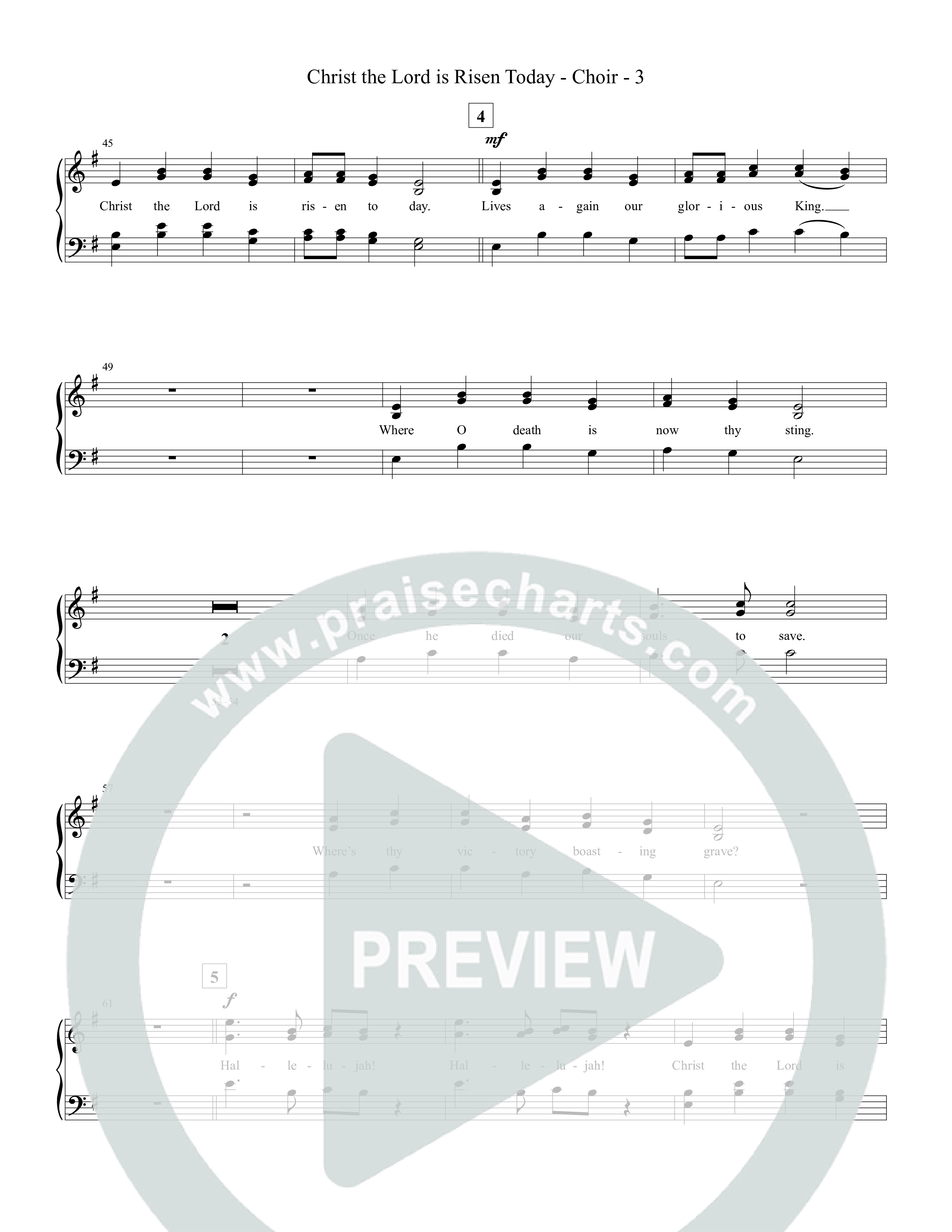 Christ The Lord Is Risen Today Choir Sheet (Tommee Profitt)