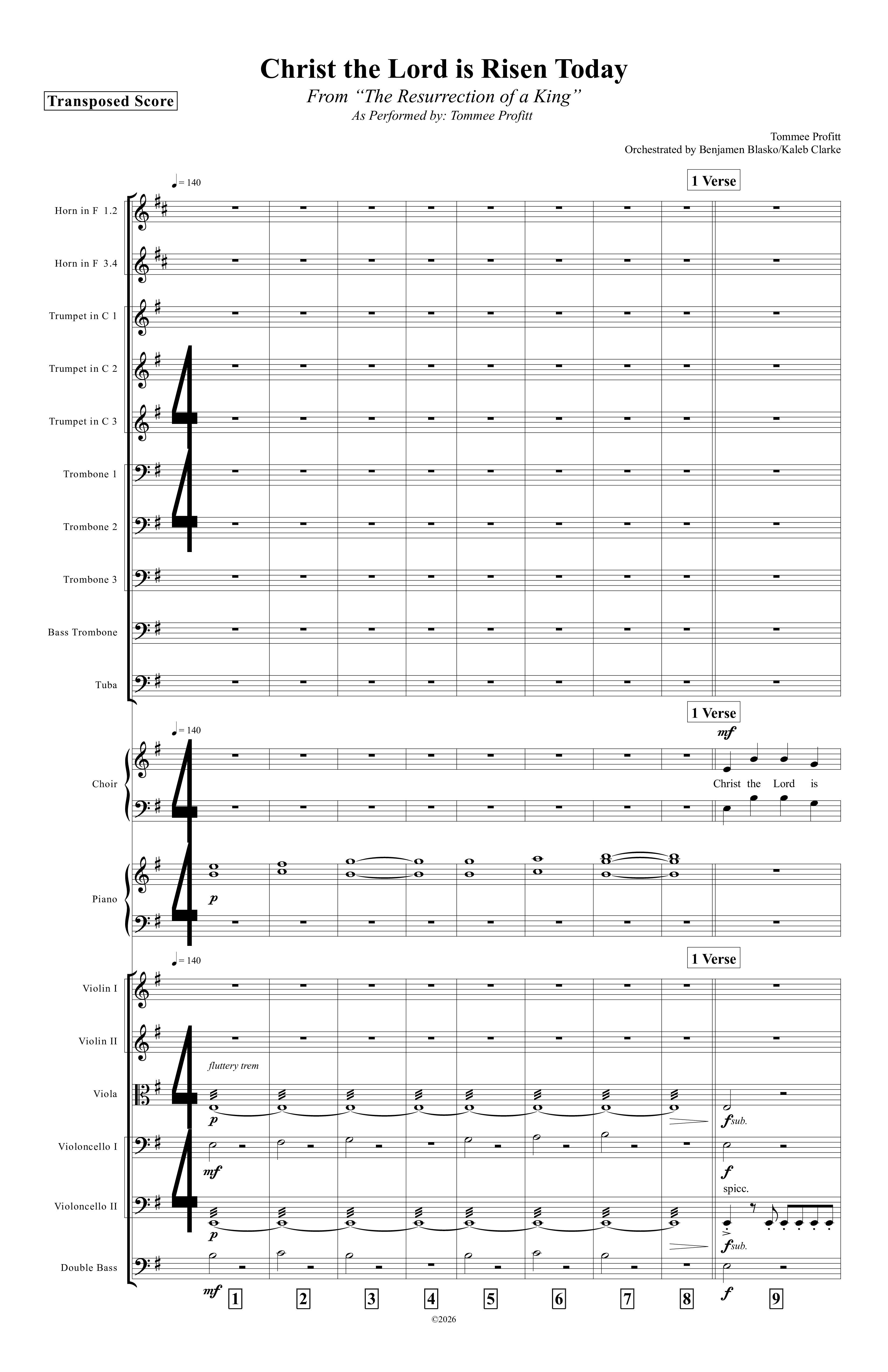 Christ The Lord Is Risen Today Orchestration (Tommee Profitt)
