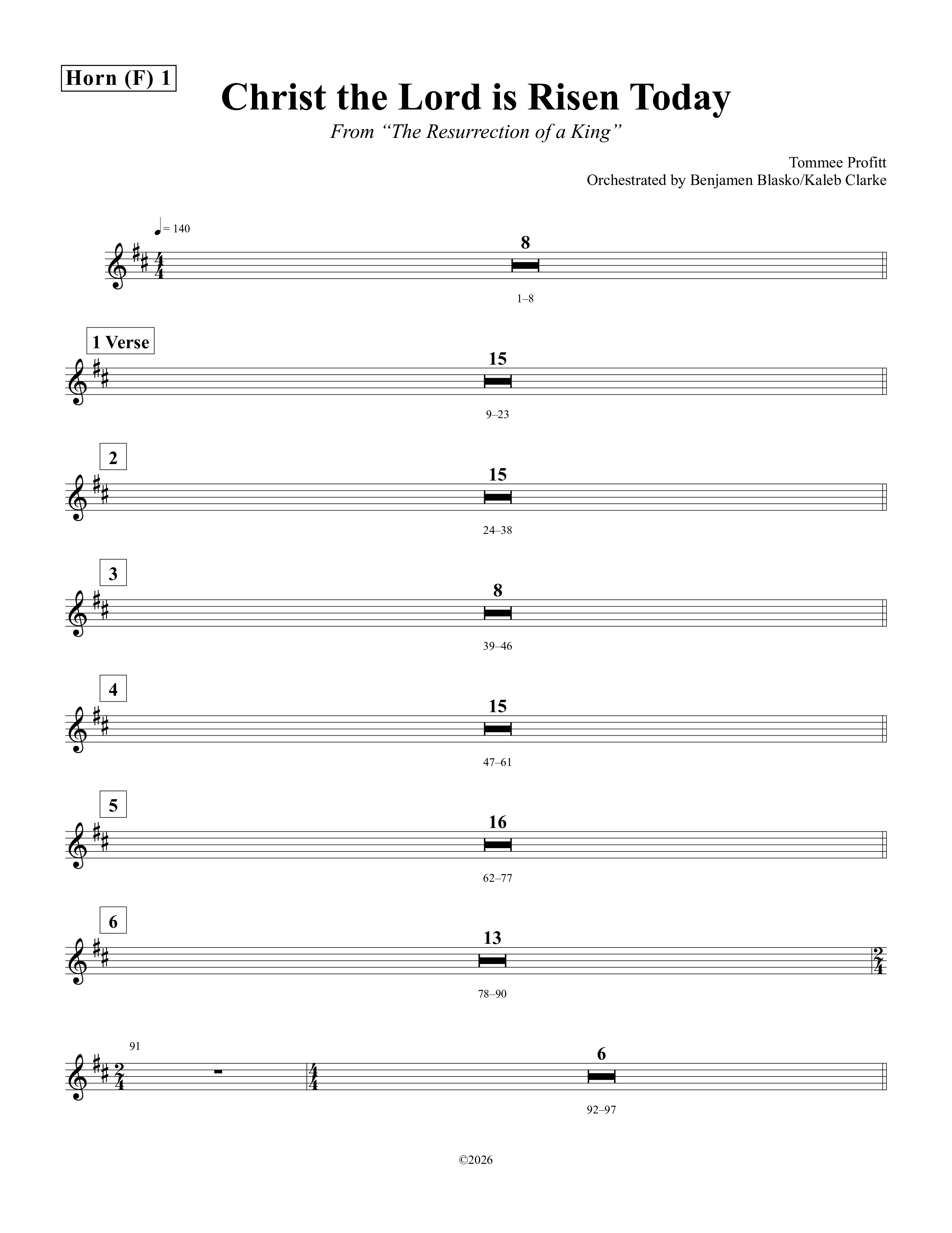 Christ The Lord Is Risen Today Brass Pack (Tommee Profitt)