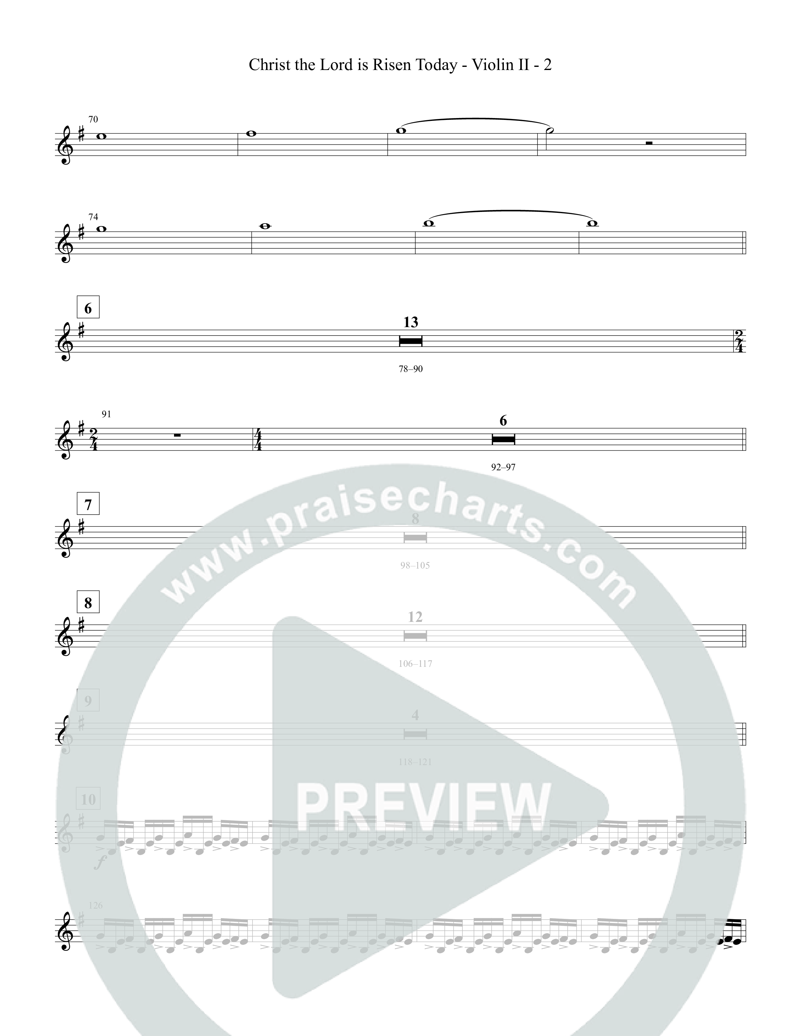 Christ The Lord Is Risen Today Violin 2 (Tommee Profitt)