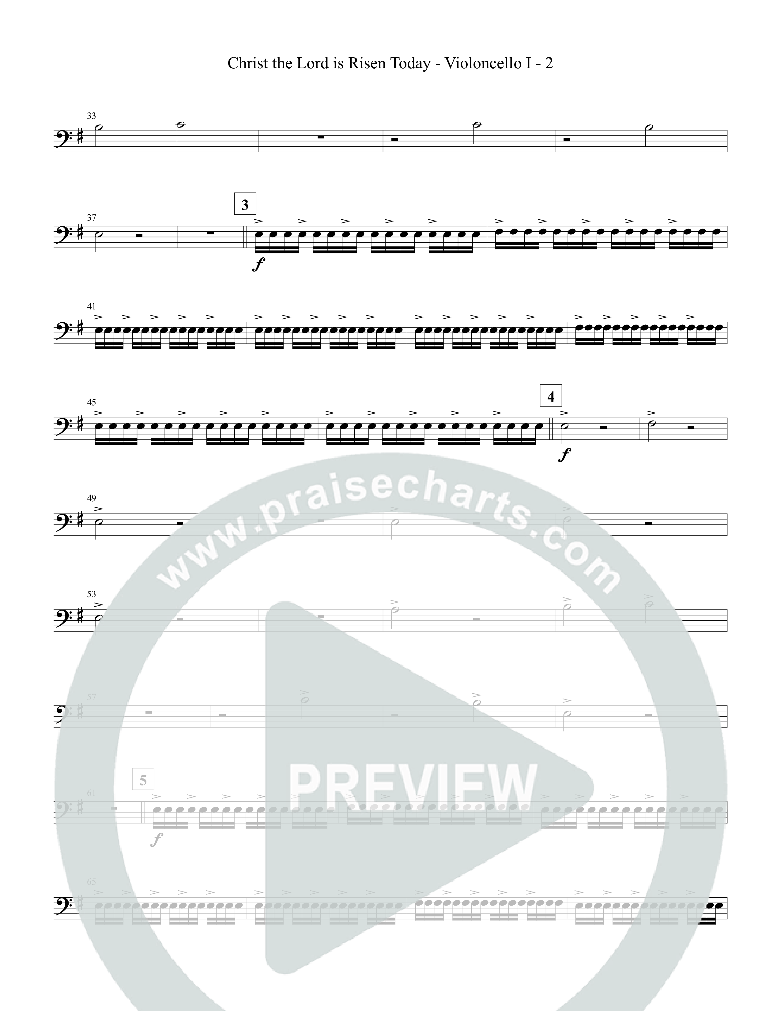 Christ The Lord Is Risen Today Violincello (Tommee Profitt)