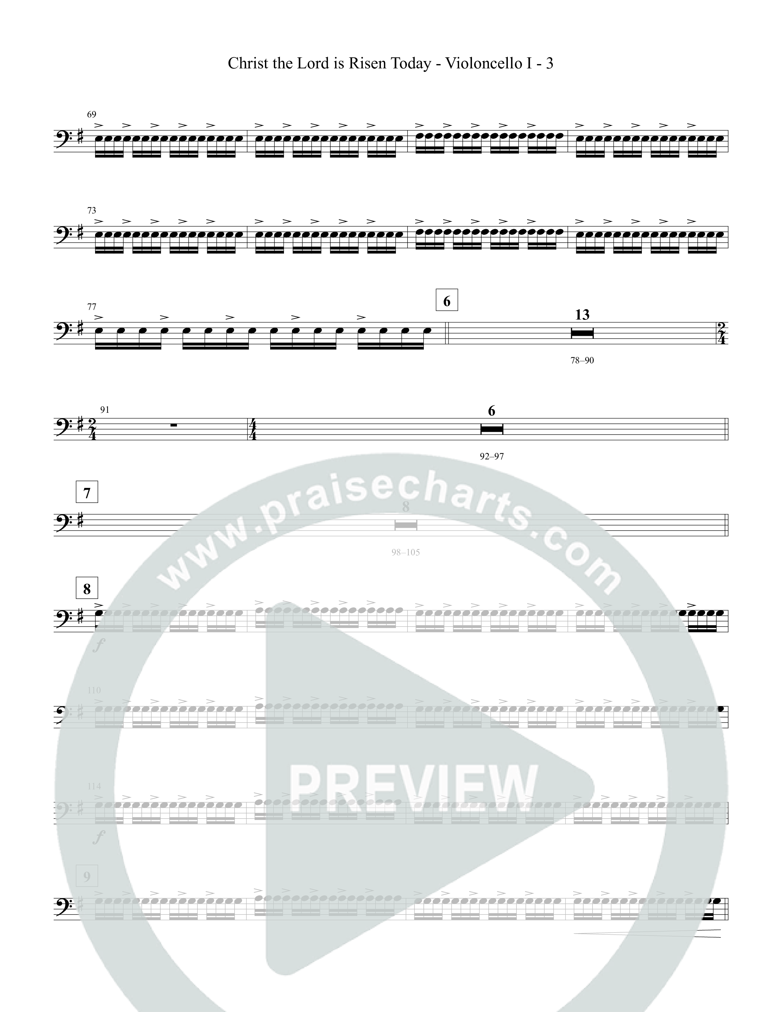 Christ The Lord Is Risen Today Violincello (Tommee Profitt)