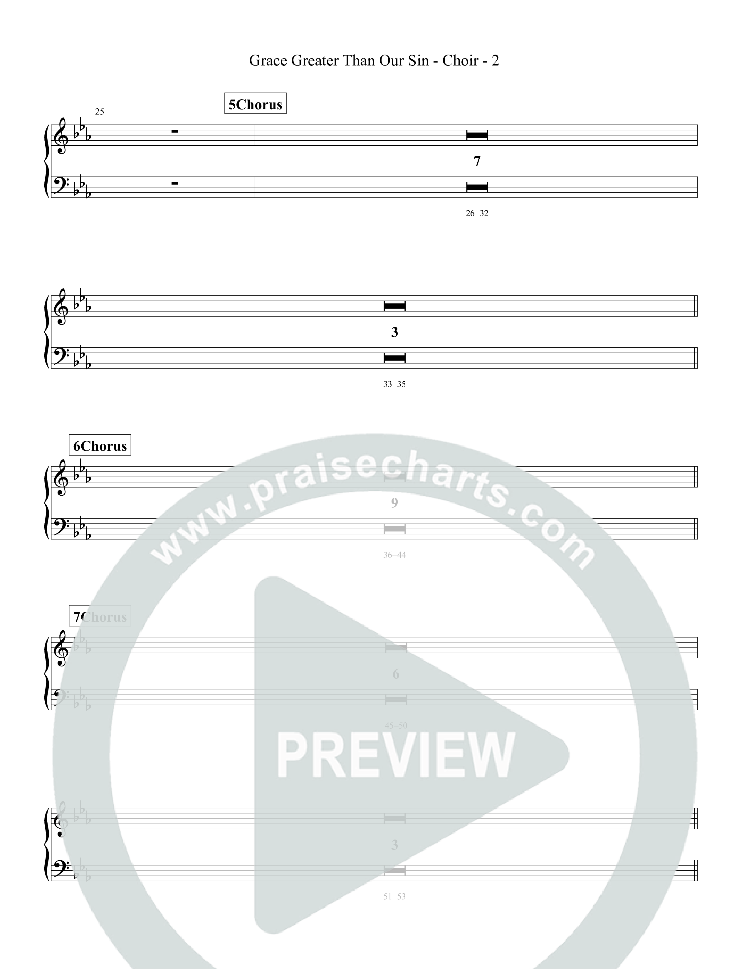 Grace Greater Than Our Sin Choir Sheet (Tommee Profitt / Isaac Mather)