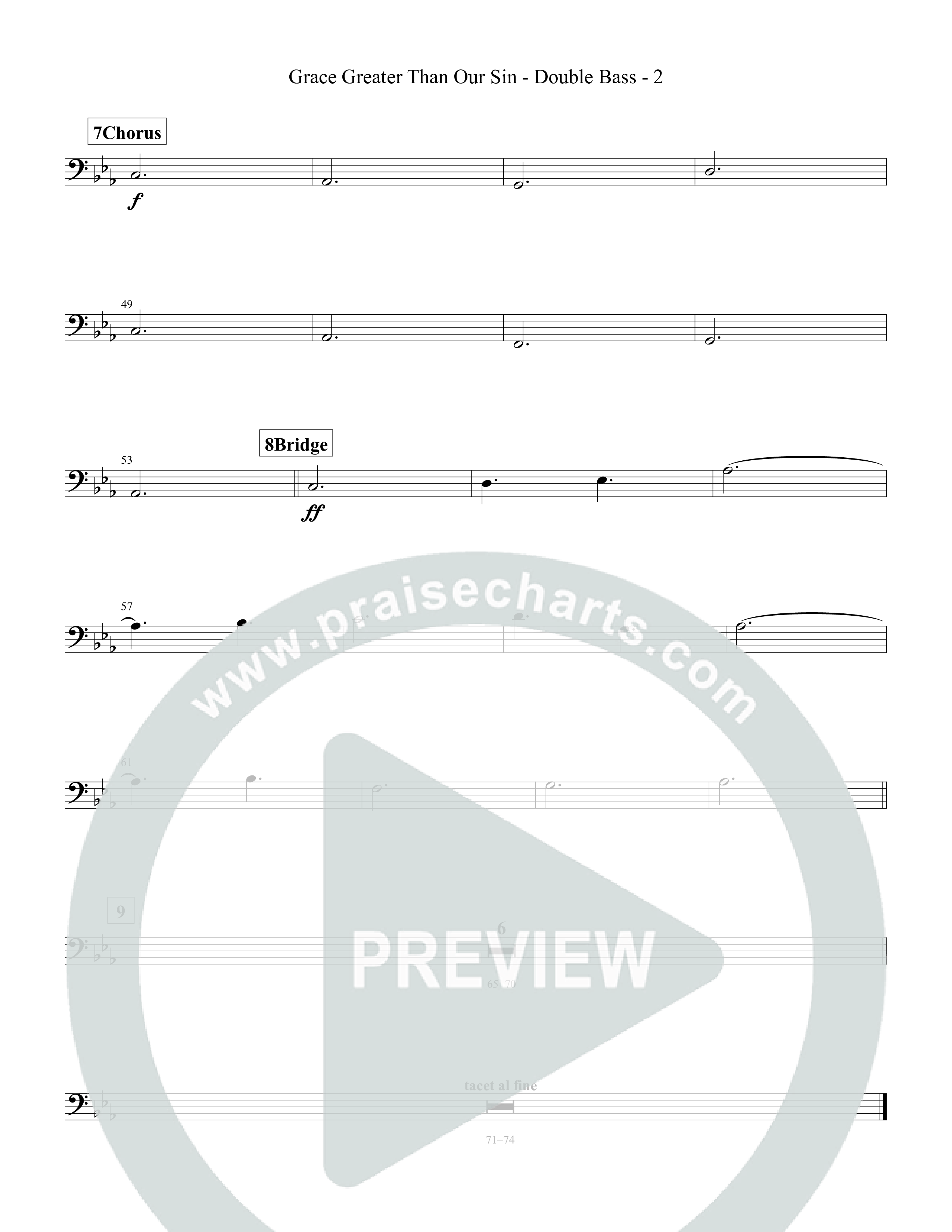 Grace Greater Than Our Sin Double Bass (Tommee Profitt / Isaac Mather)