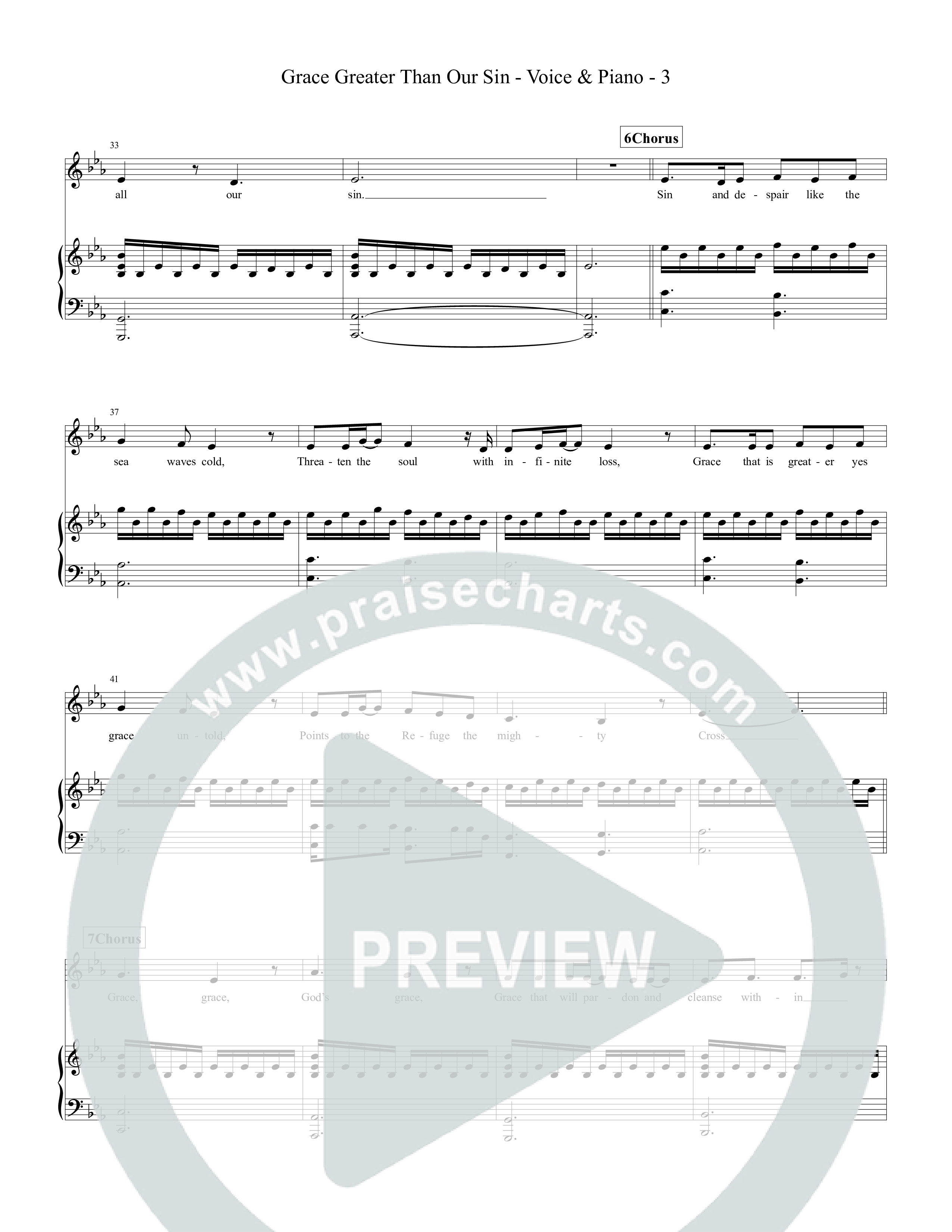 Grace Greater Than Our Sin Piano/Melody (Tommee Profitt / Isaac Mather)