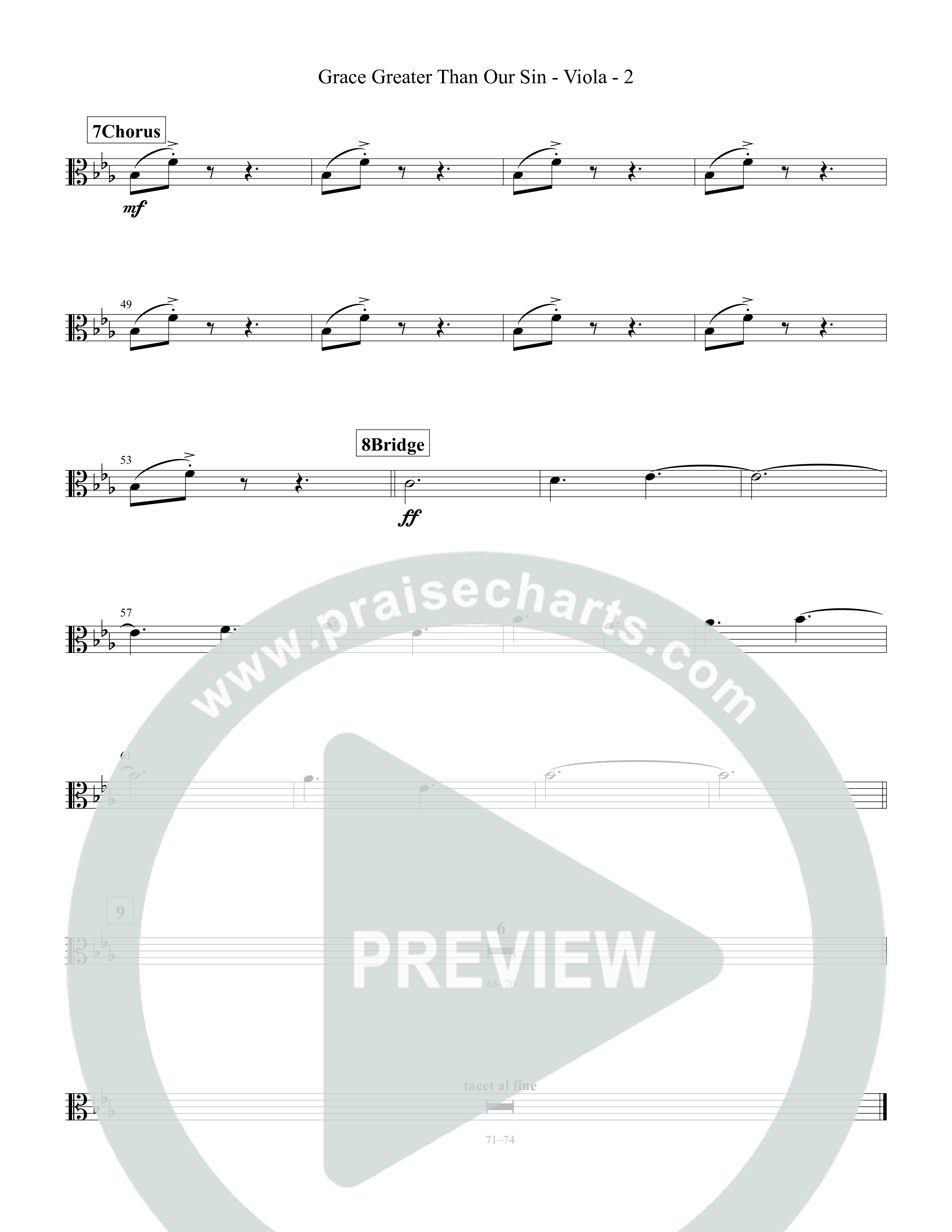 Grace Greater Than Our Sin Viola (Tommee Profitt / Isaac Mather)