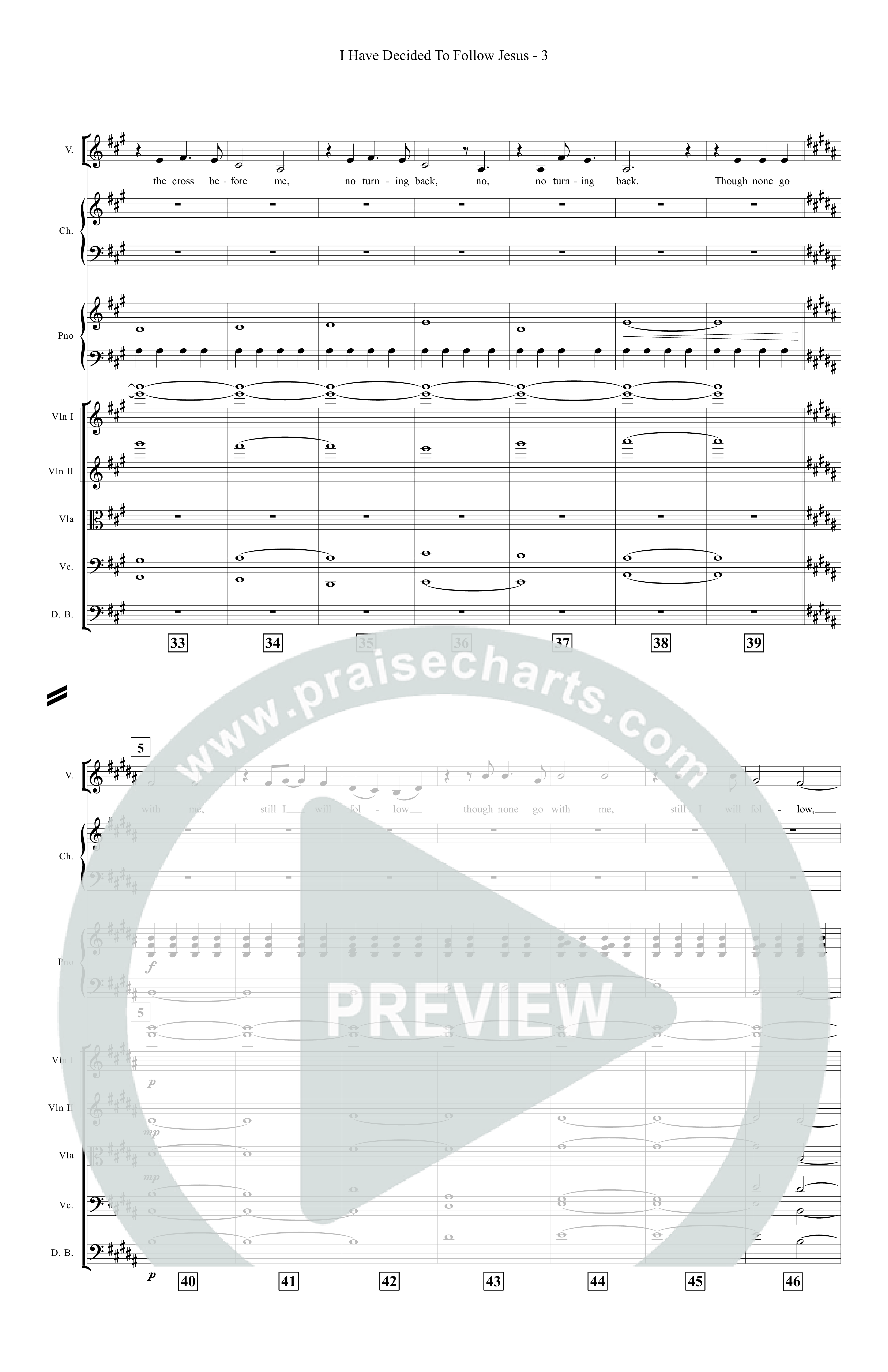 I Have Decided To Follow Jesus Conductor's Score (Tommee Profitt / Anthony Evans)