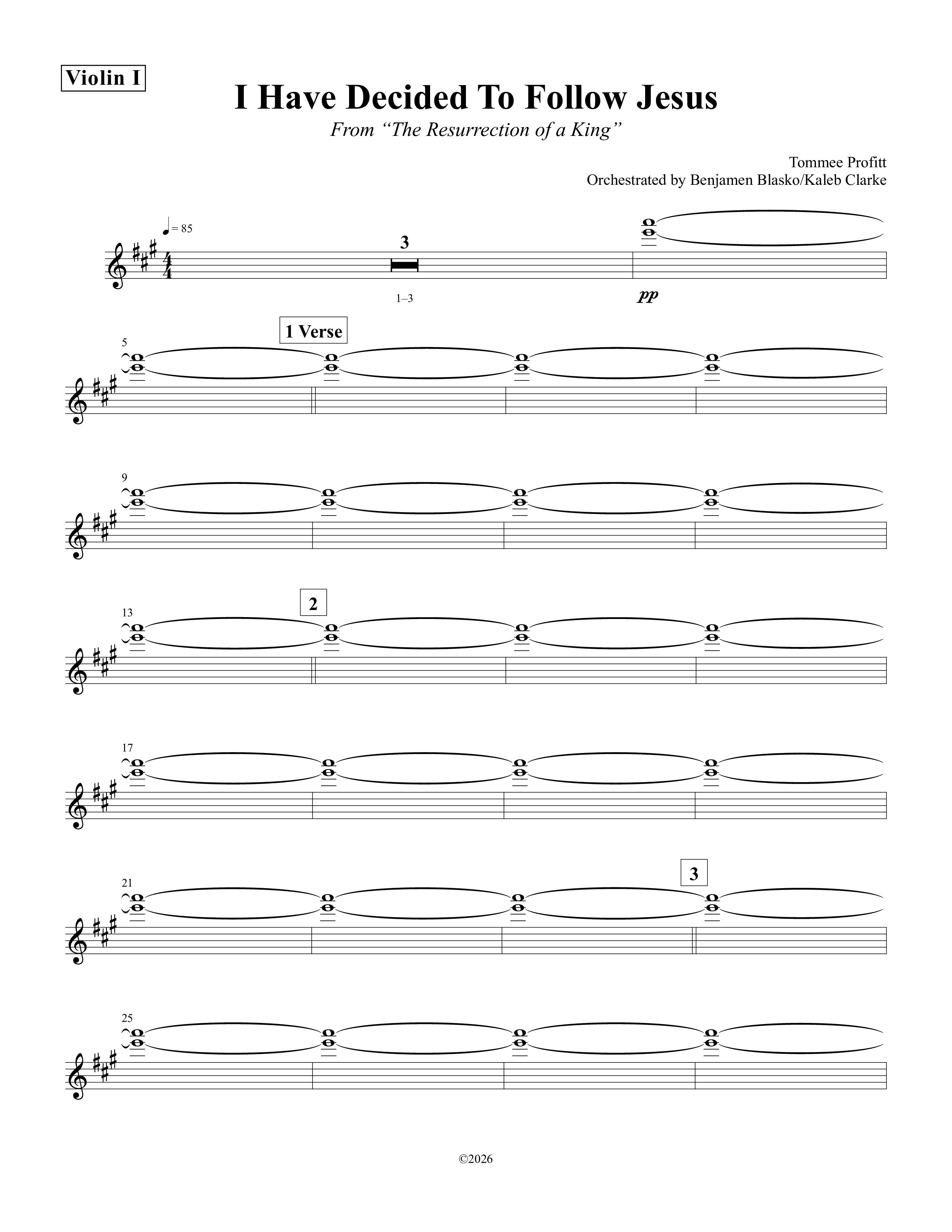 I Have Decided To Follow Jesus String Pack (Tommee Profitt / Anthony Evans)