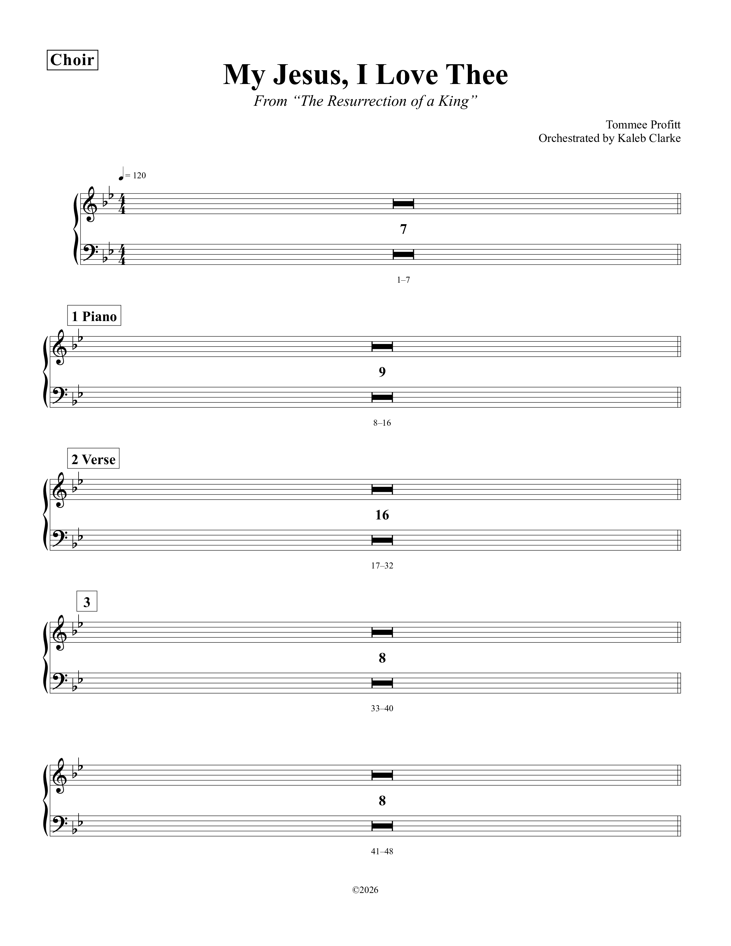 My Jesus I Love Thee Choir Sheet (Tommee Profitt / Jordan Smith)