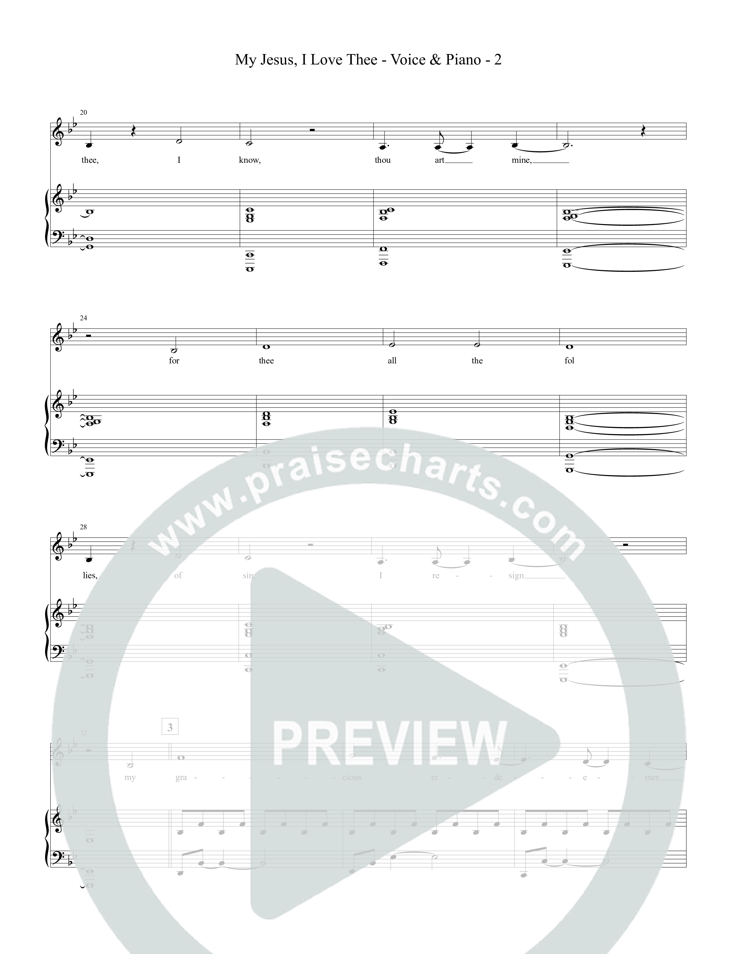 My Jesus I Love Thee Piano/Melody (Tommee Profitt / Jordan Smith)