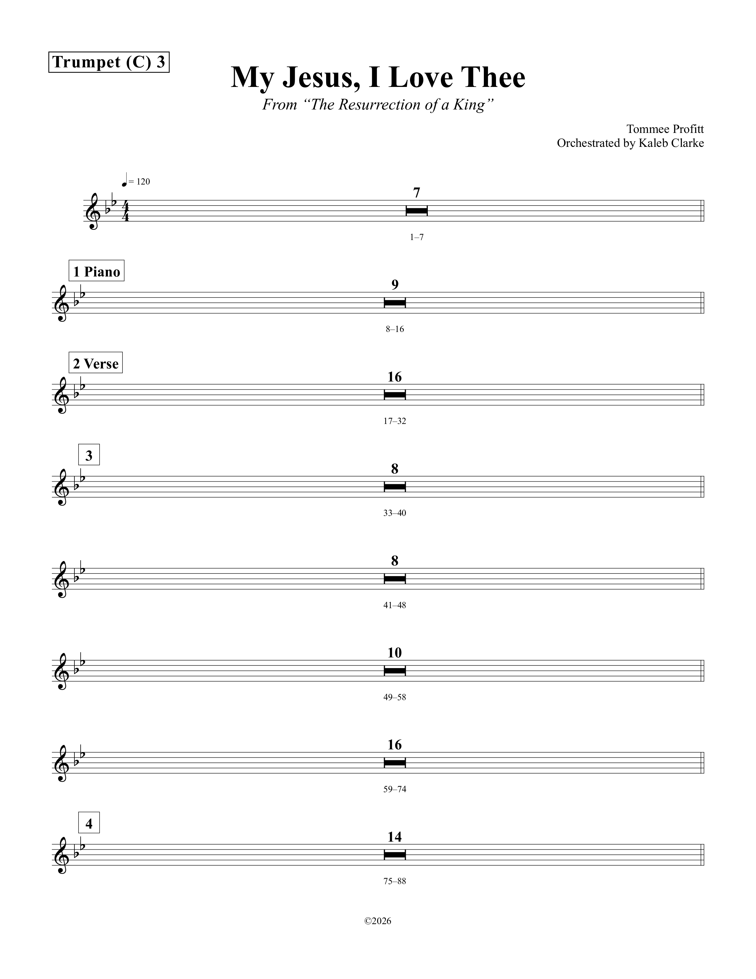 My Jesus I Love Thee Trumpet 3 (Tommee Profitt / Jordan Smith)