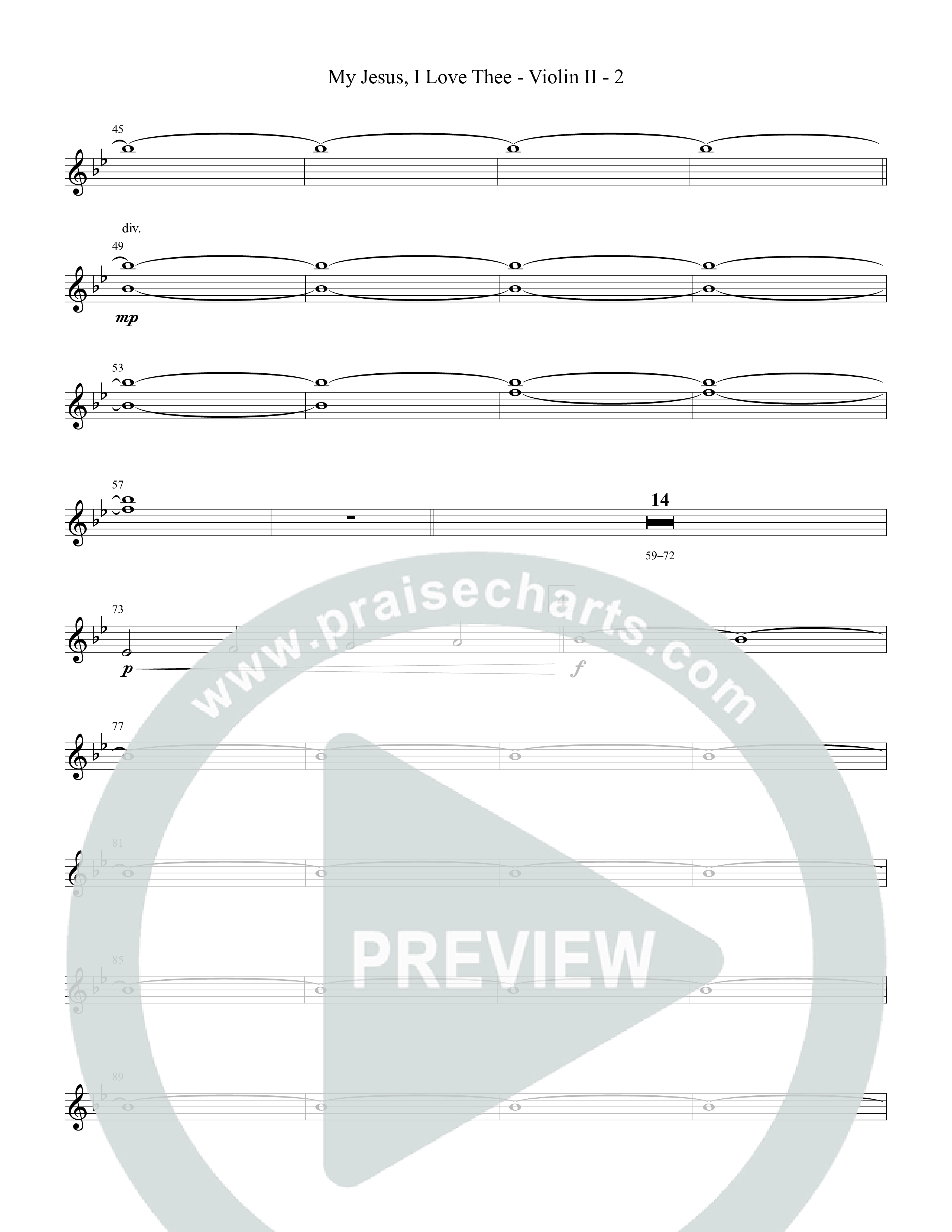 My Jesus I Love Thee Violin 2 (Tommee Profitt / Jordan Smith)