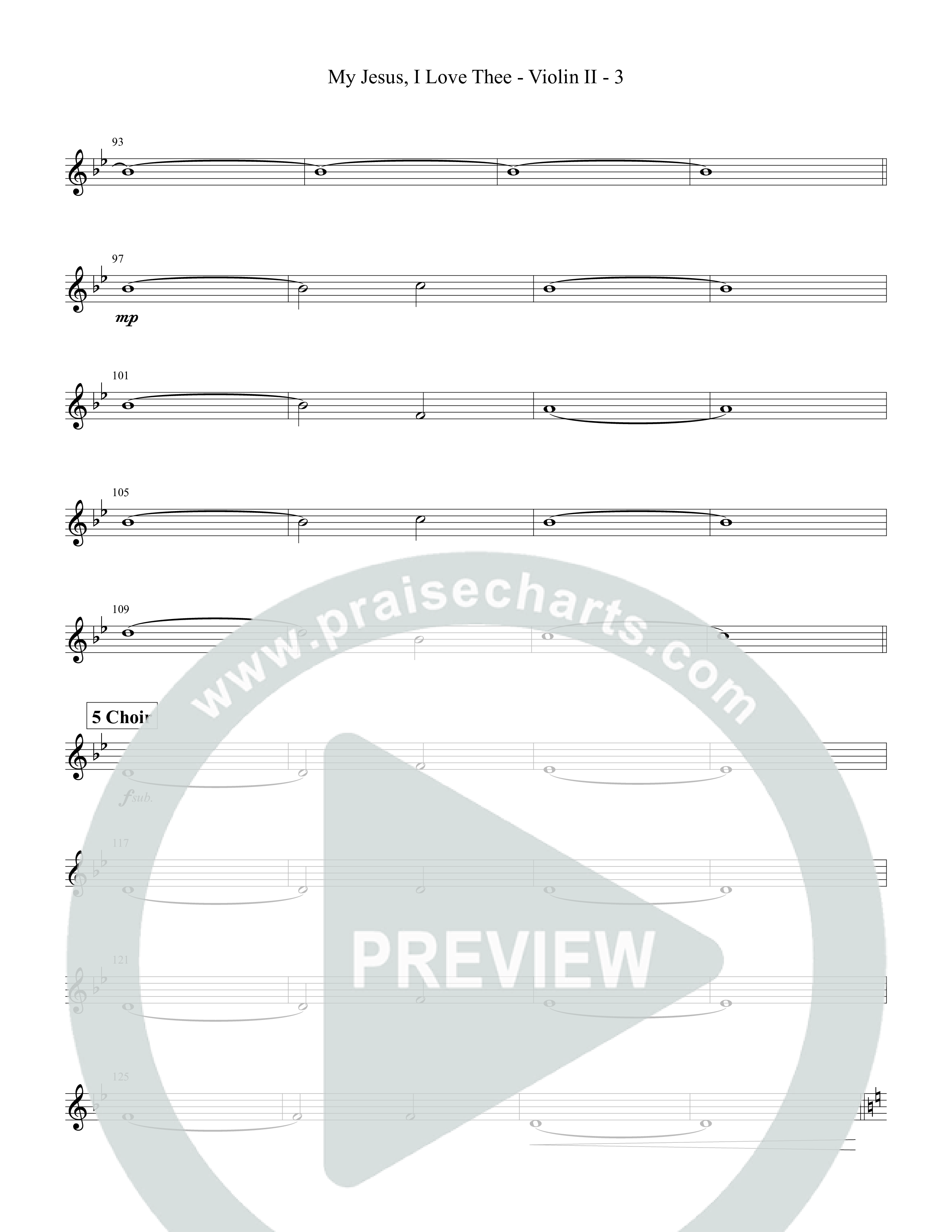 My Jesus I Love Thee Violin 2 (Tommee Profitt / Jordan Smith)