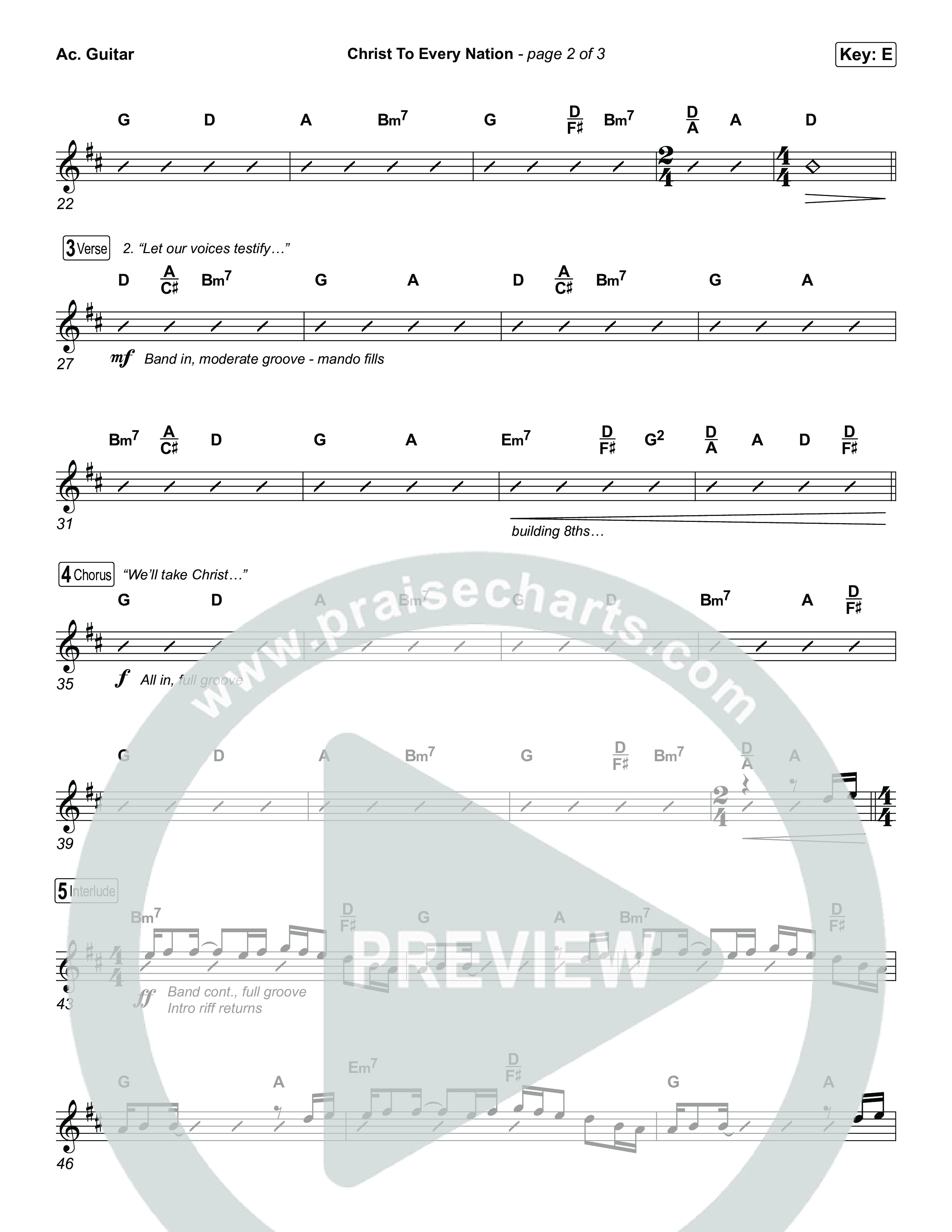 Christ To Every Nation Acoustic Guitar (Stillcreek)