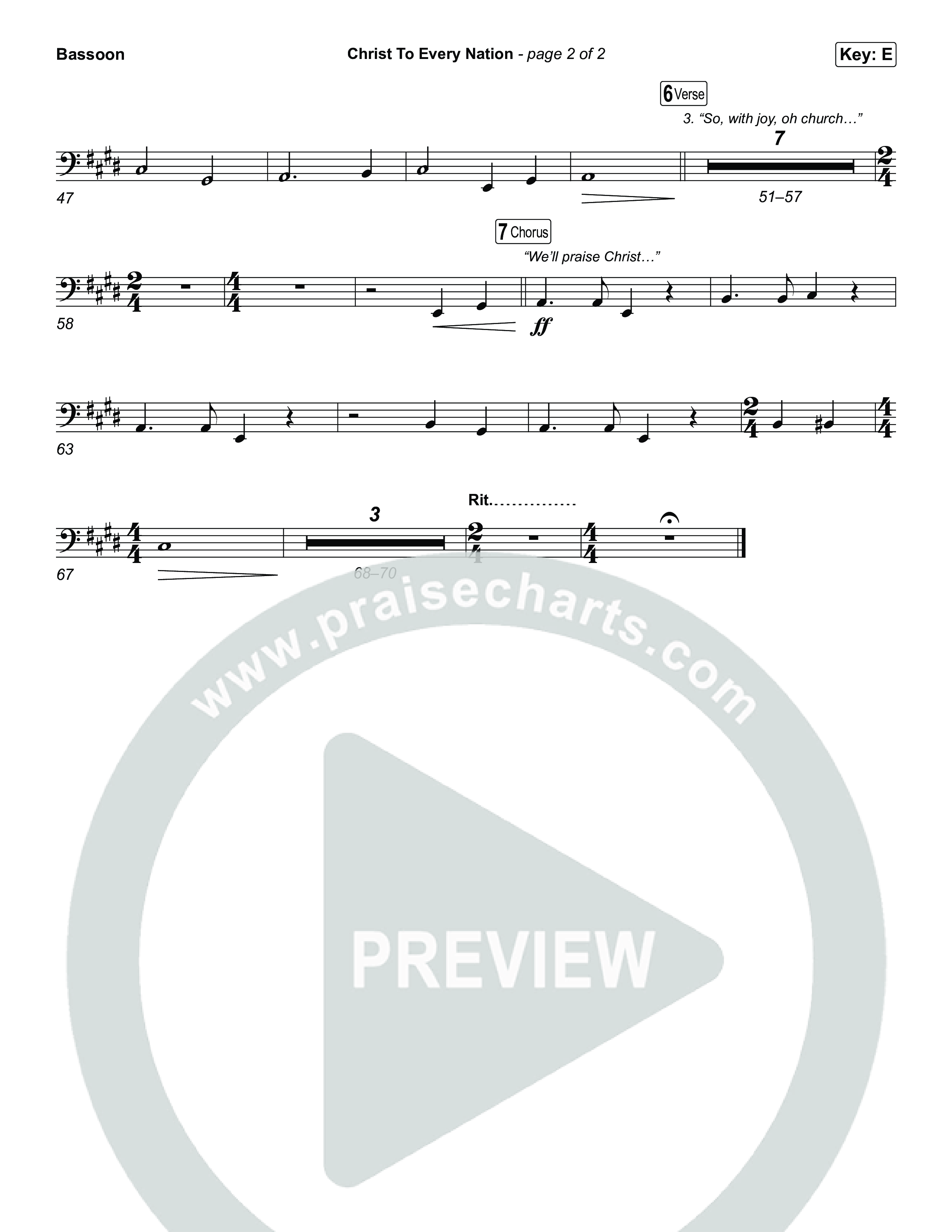 Christ To Every Nation Bassoon (Stillcreek)