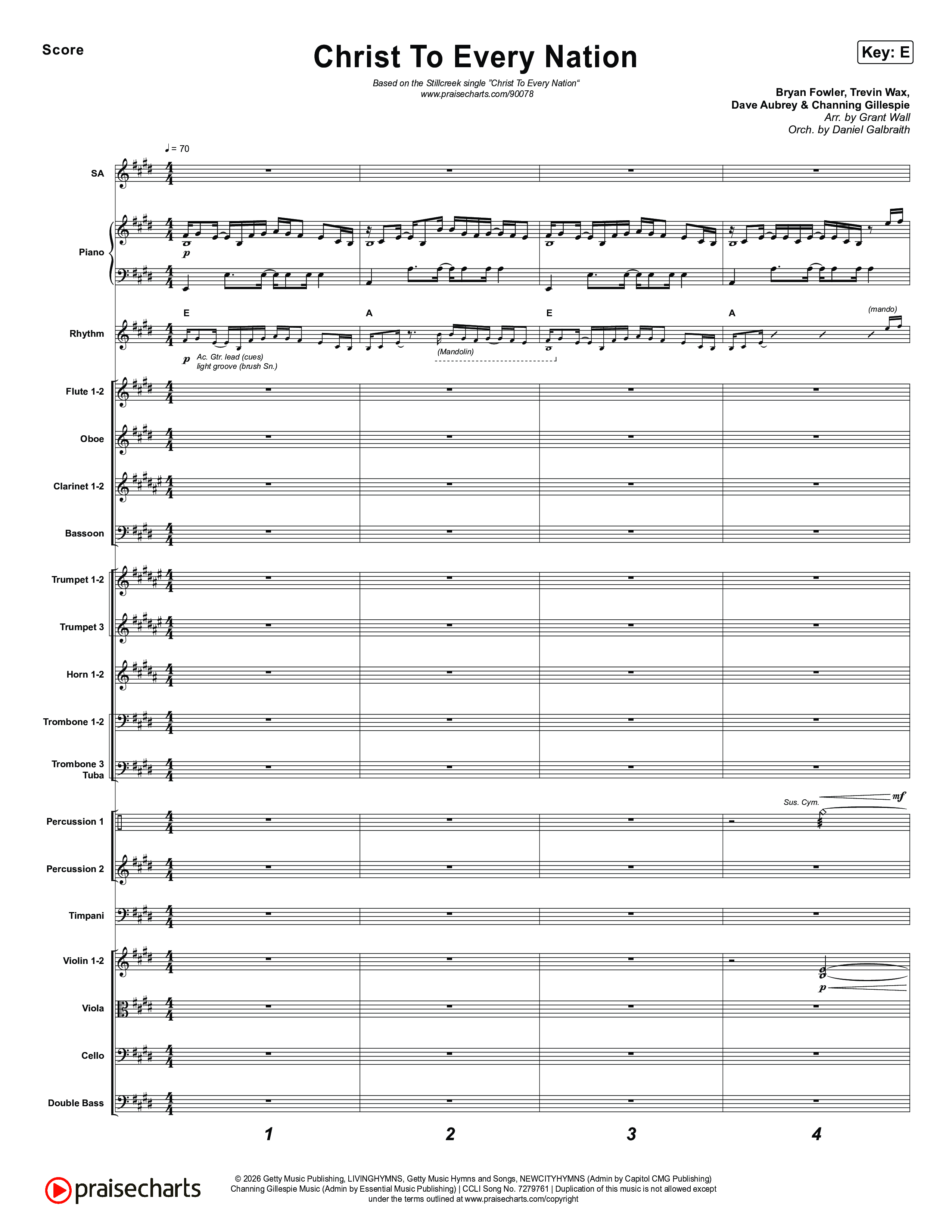 Christ To Every Nation Orchestration (Stillcreek)