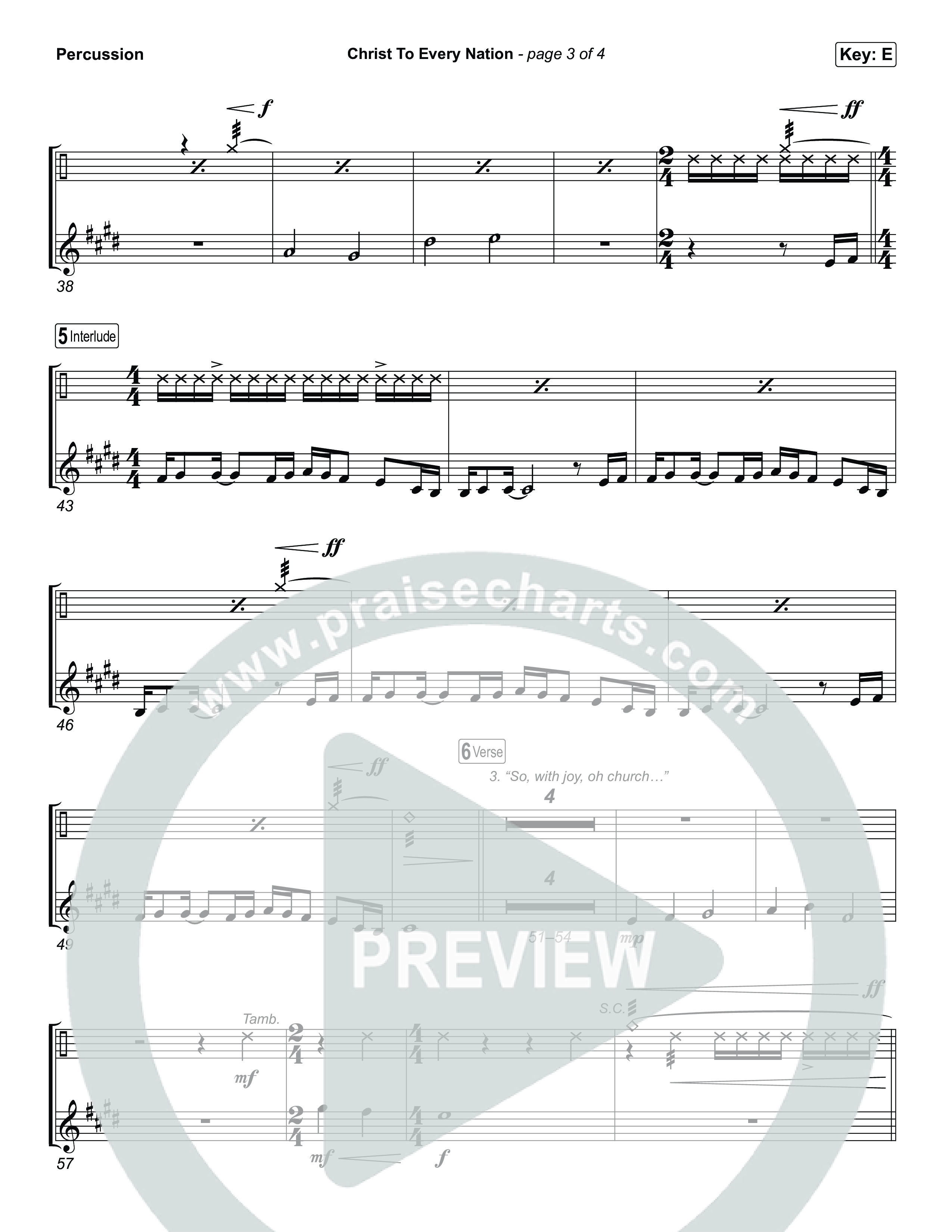 Christ To Every Nation Percussion (Stillcreek)