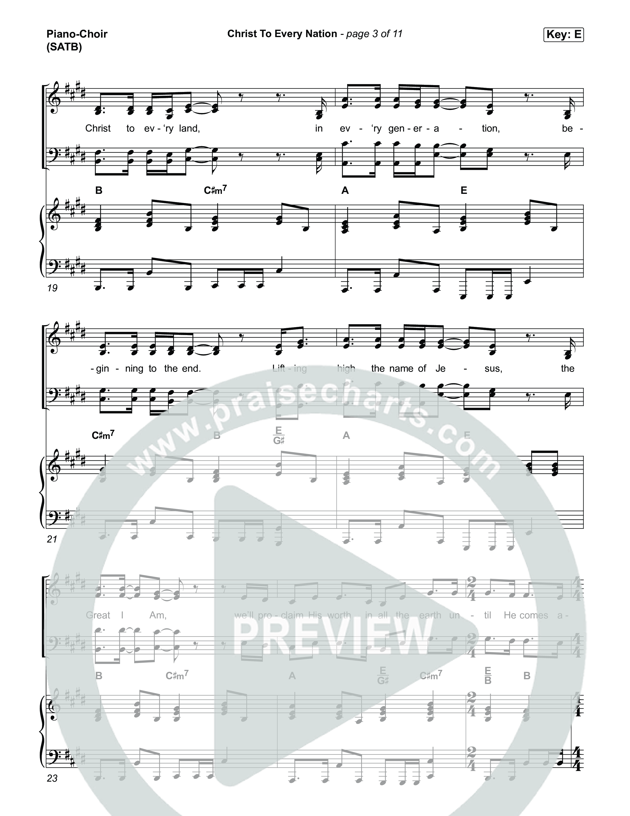Christ To Every Nation Piano/Choir (SATB) (Stillcreek)