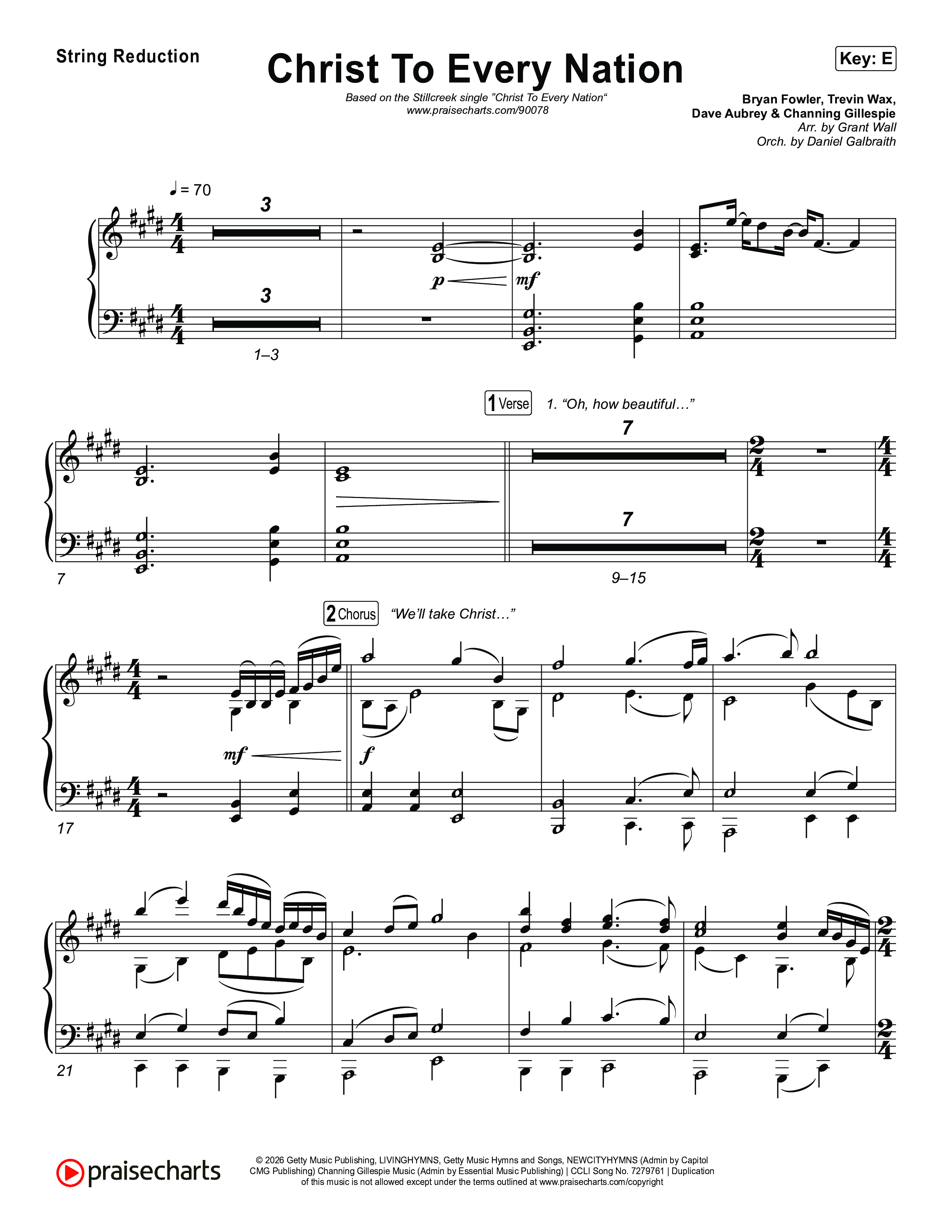 Christ To Every Nation String Reduction (Stillcreek)