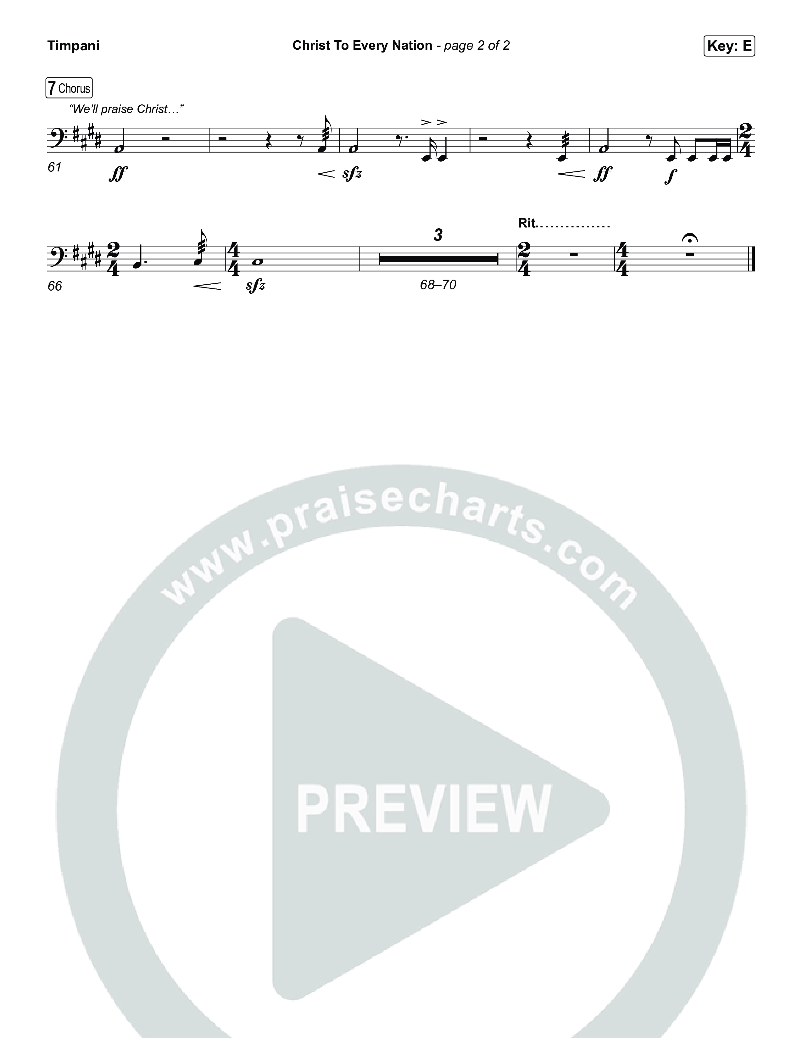 Christ To Every Nation Timpani (Stillcreek)