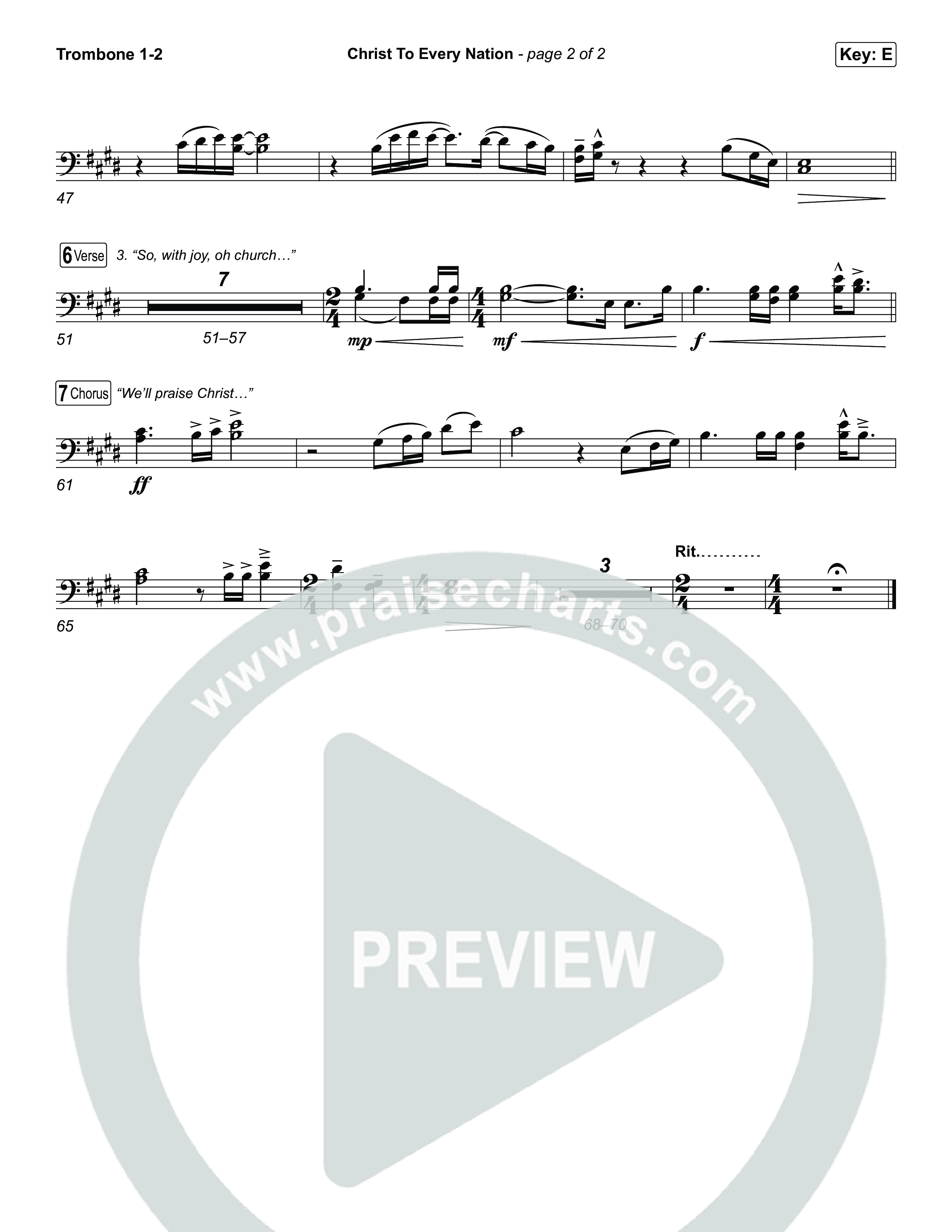 Christ To Every Nation Trombone 1,2 (Stillcreek)
