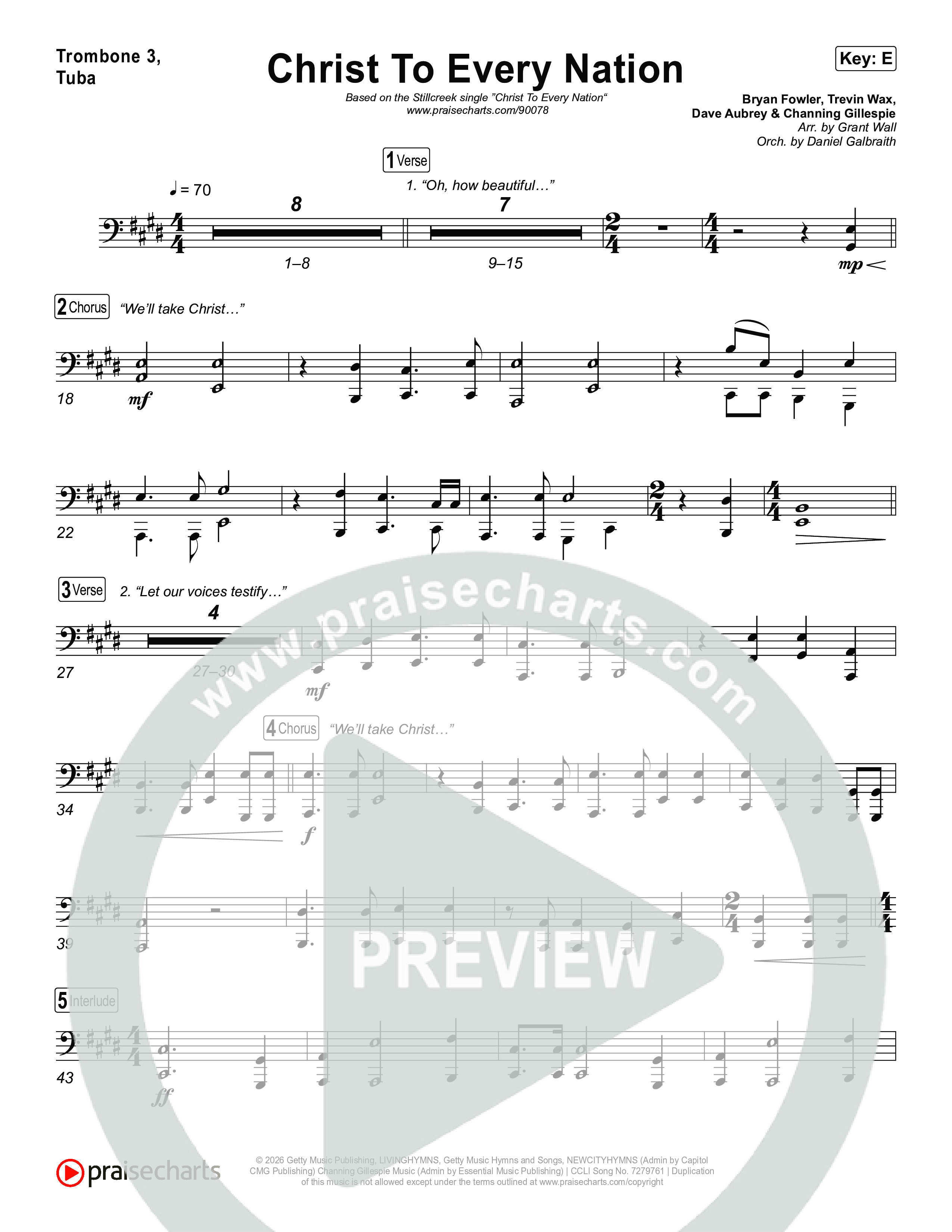 Christ To Every Nation Trombone 1,2 (Stillcreek)