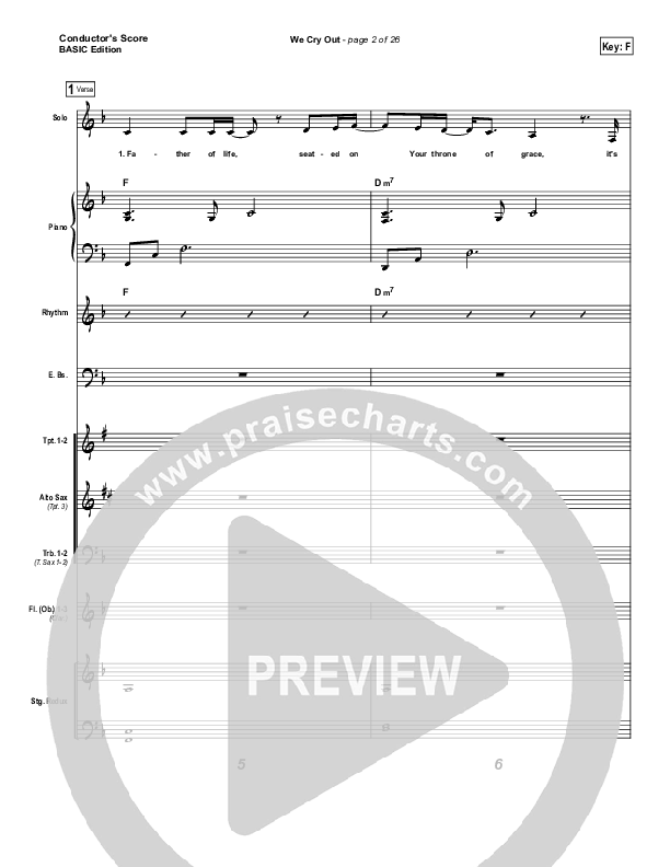 We Cry Out Orchestration (Gateway Worship)