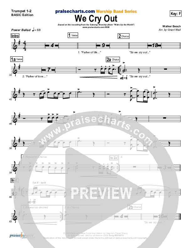 We Cry Out Trumpet 1,2 (Gateway Worship)