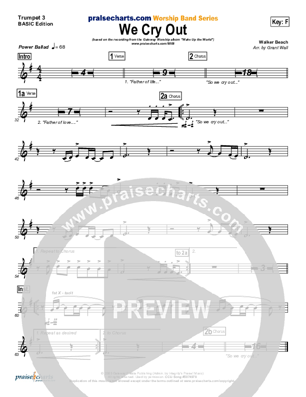 We Cry Out Trumpet 3 (Gateway Worship)