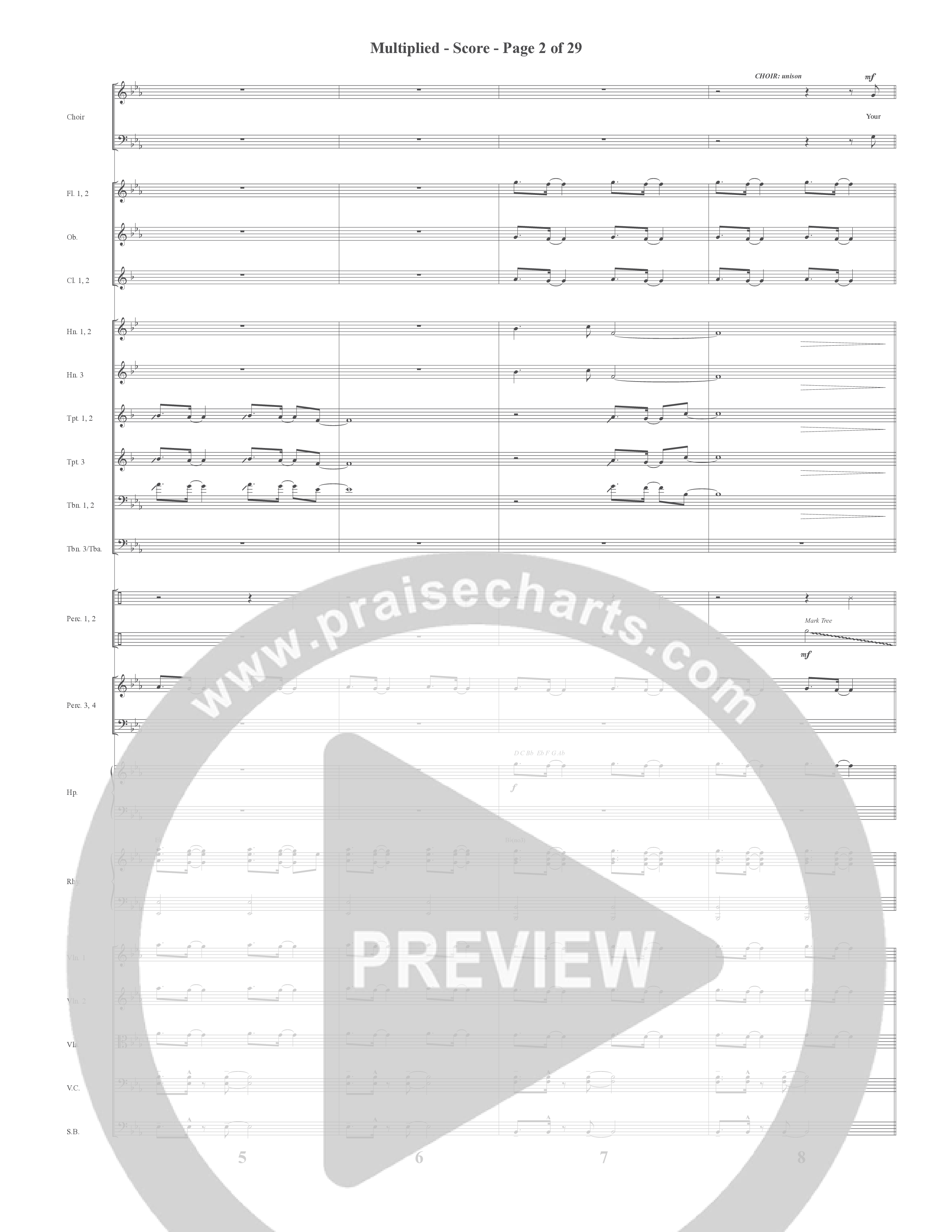Multiplied (Choral Anthem SATB) Conductor's Score (Word Music Choral / Arr. Cliff Duren)