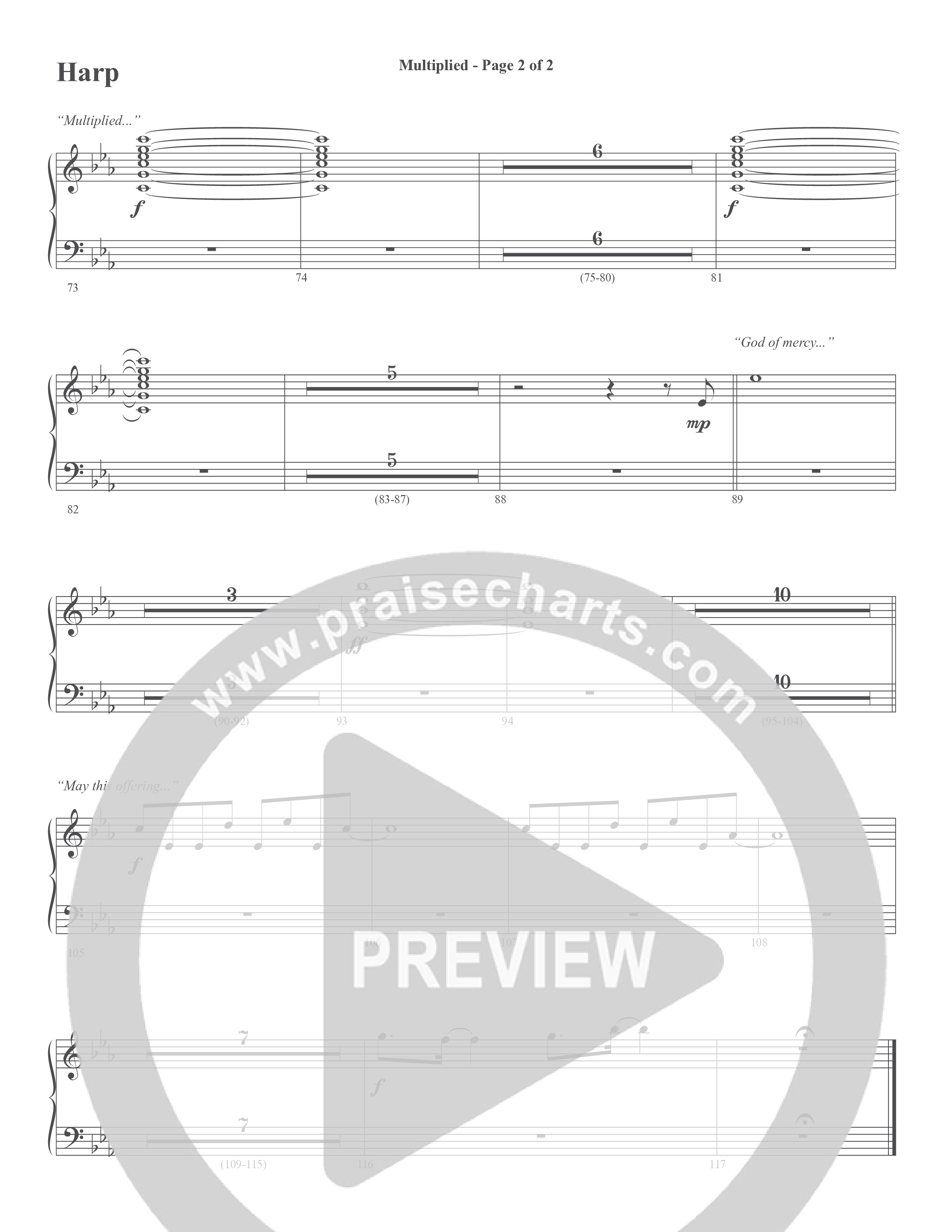 Multiplied (Choral Anthem SATB) Harp (Word Music Choral / Arr. Cliff Duren)