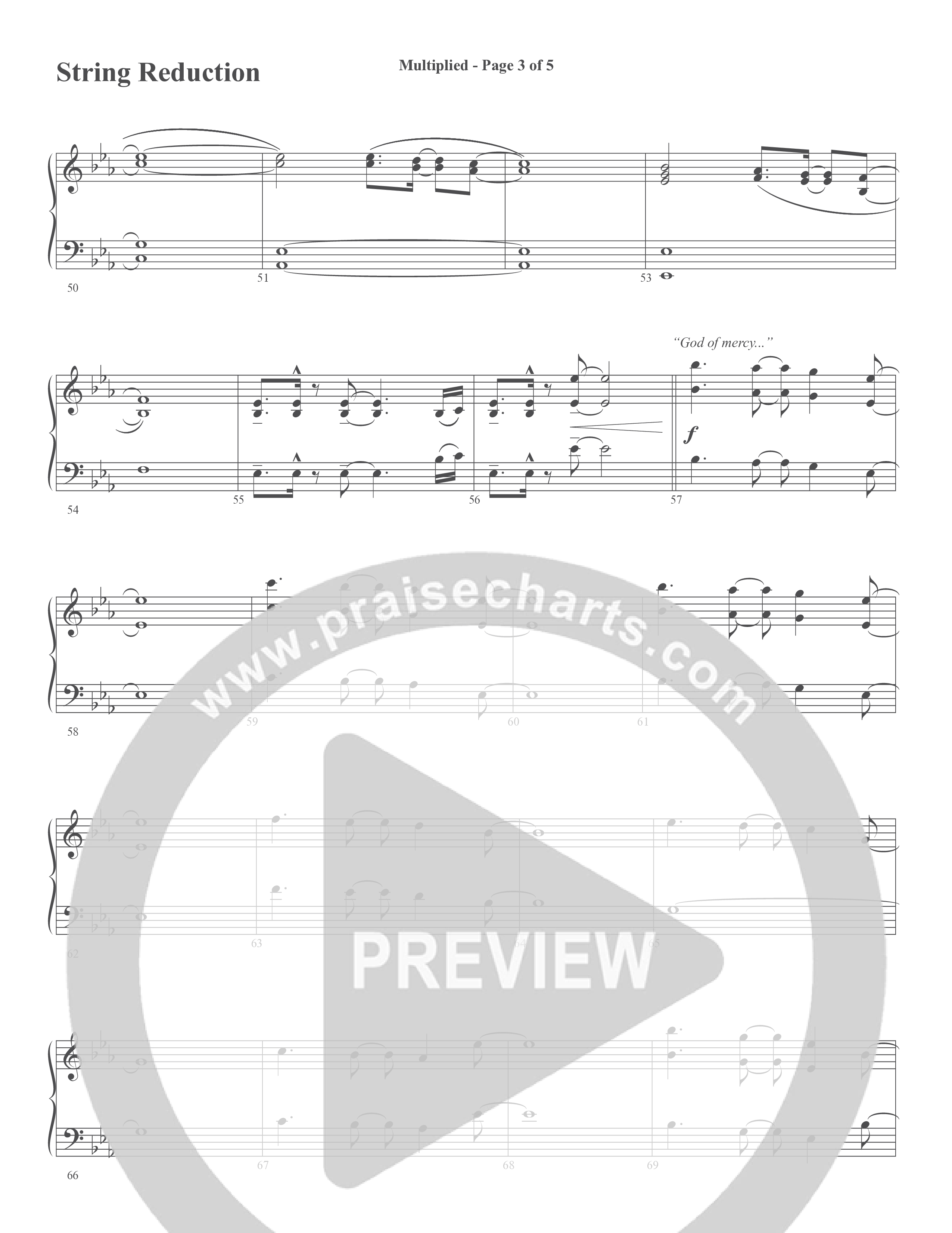 Multiplied (Choral Anthem SATB) String Reduction (Word Music Choral / Arr. Cliff Duren)