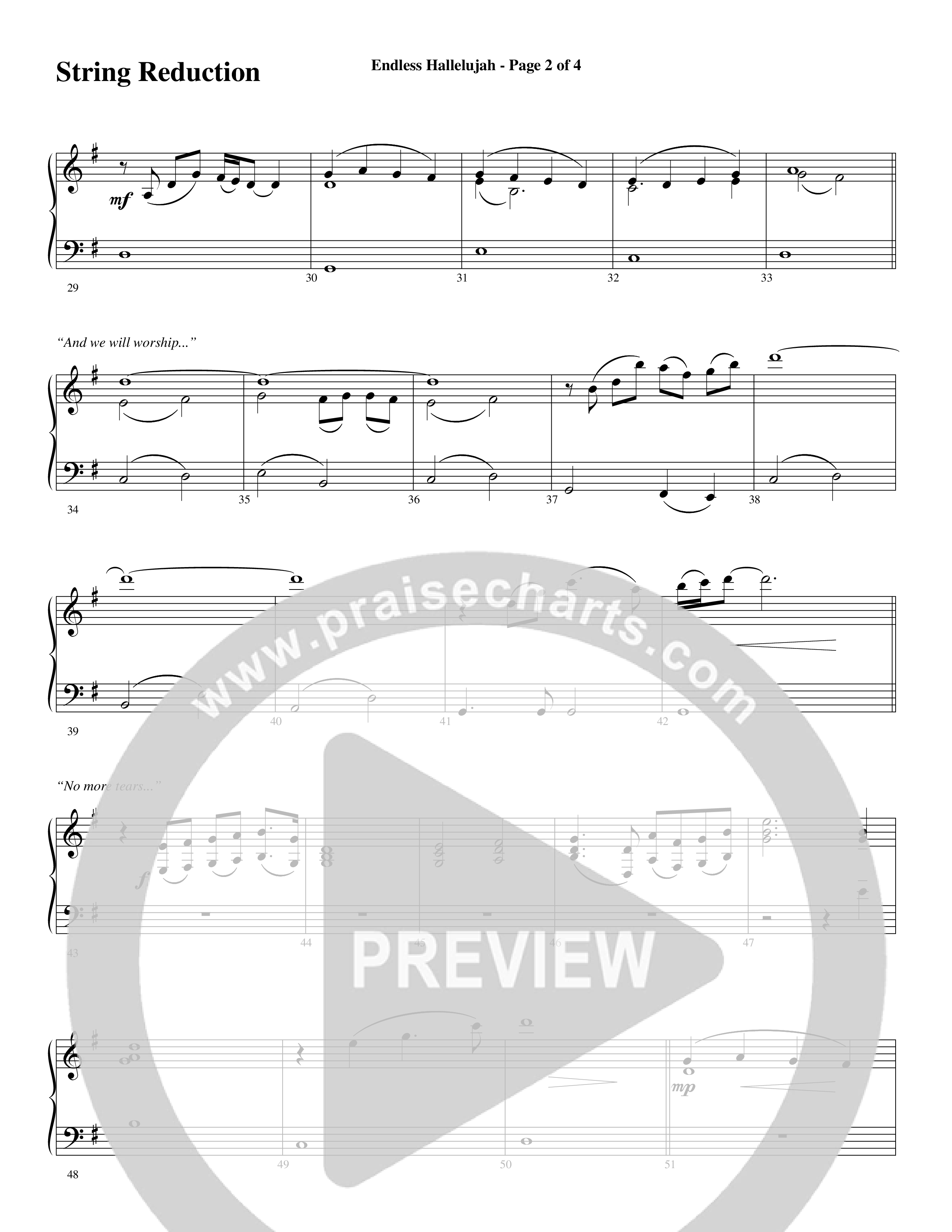 Endless Hallelujah (Choral Anthem SATB) String Reduction (Word Music Choral / Arr. Russell Mauldin)
