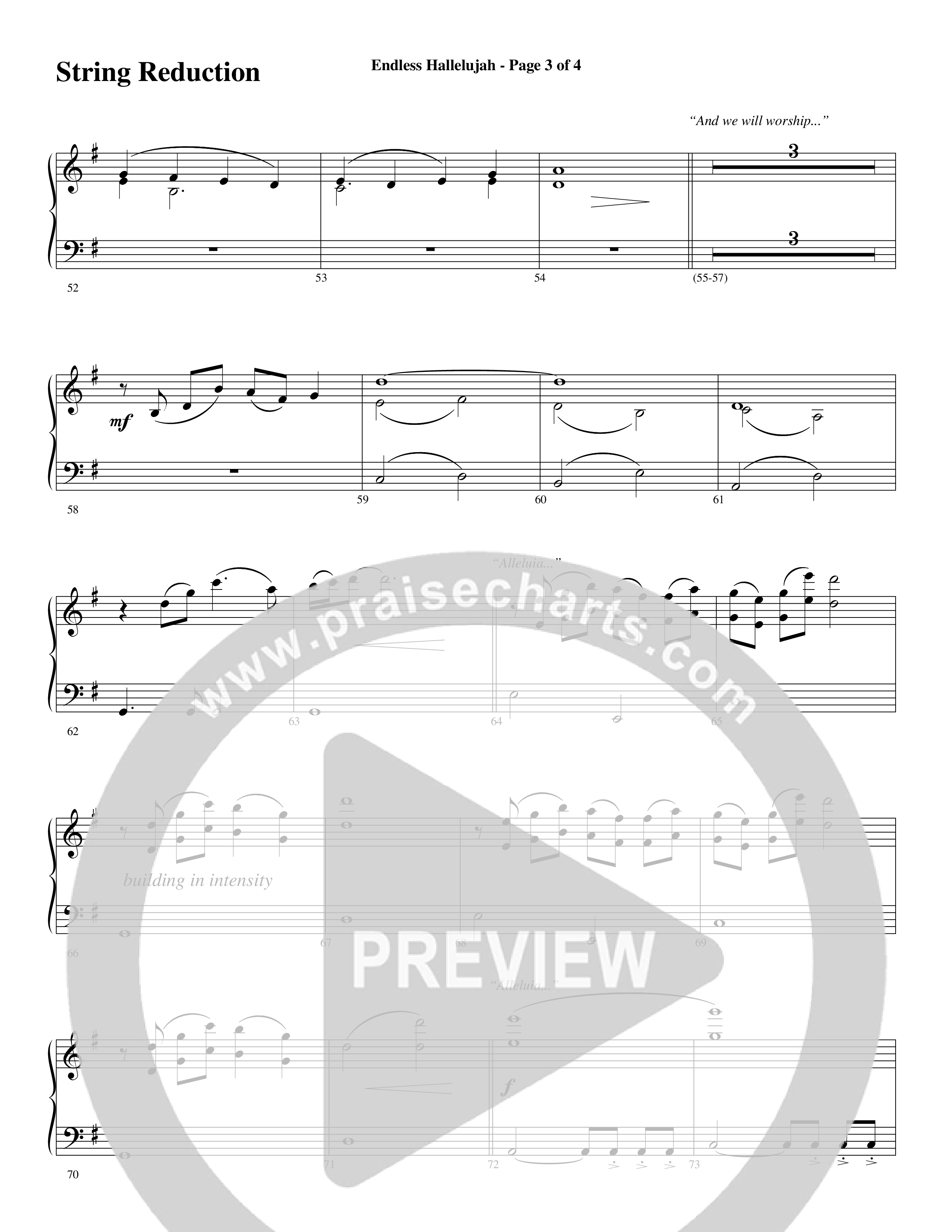 Endless Hallelujah (Choral Anthem SATB) String Reduction (Word Music Choral / Arr. Russell Mauldin)