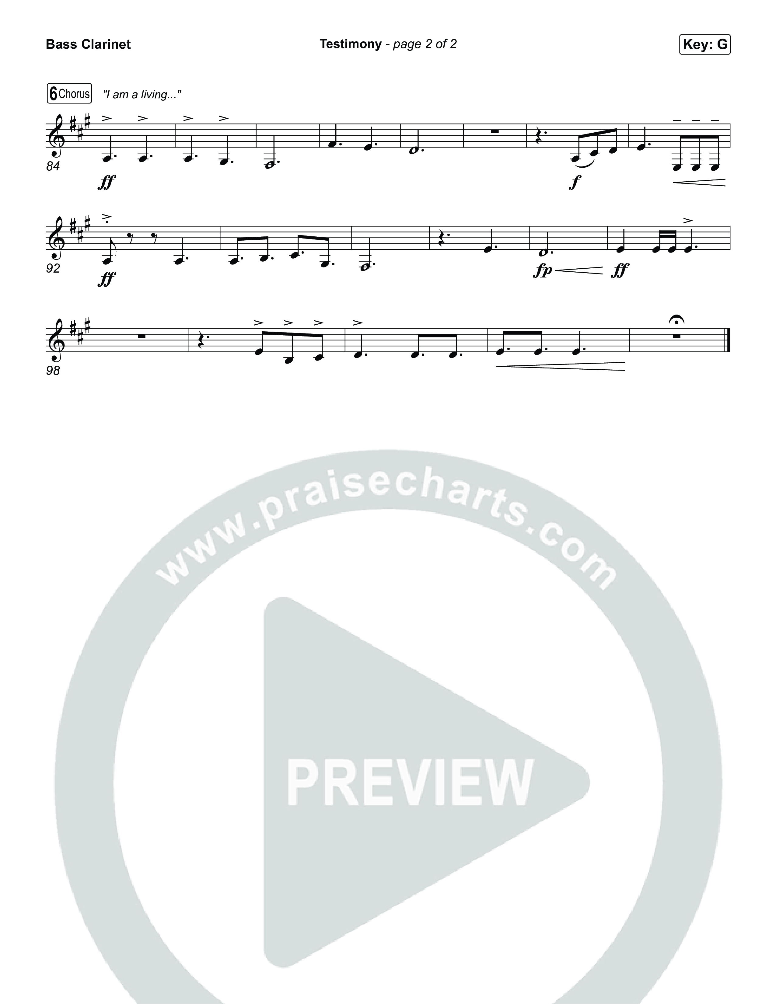 Testimony Bass Clarinet (Terrian / CeCe Winans)