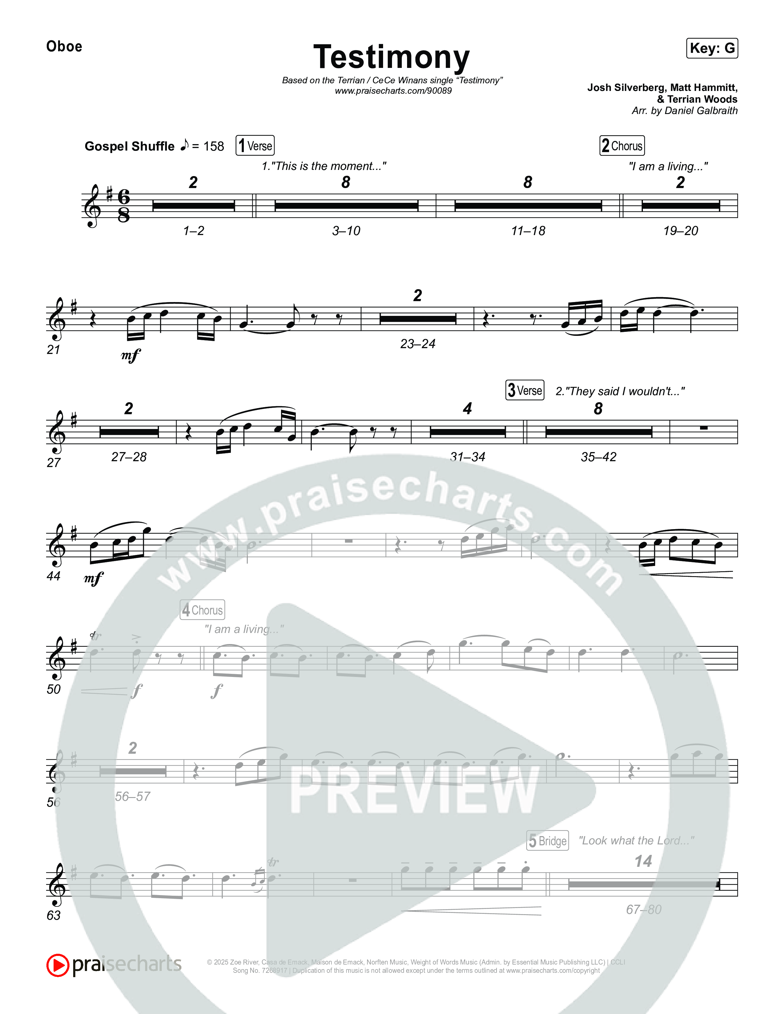 Testimony Oboe (Terrian / CeCe Winans)