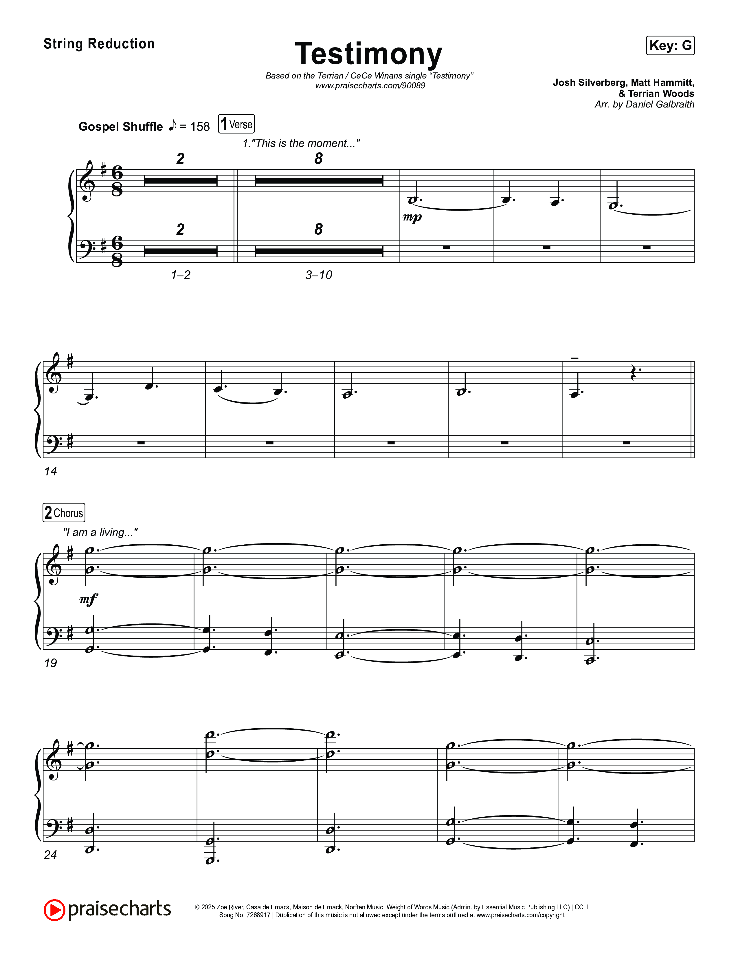 Testimony String Reduction (Terrian / CeCe Winans)