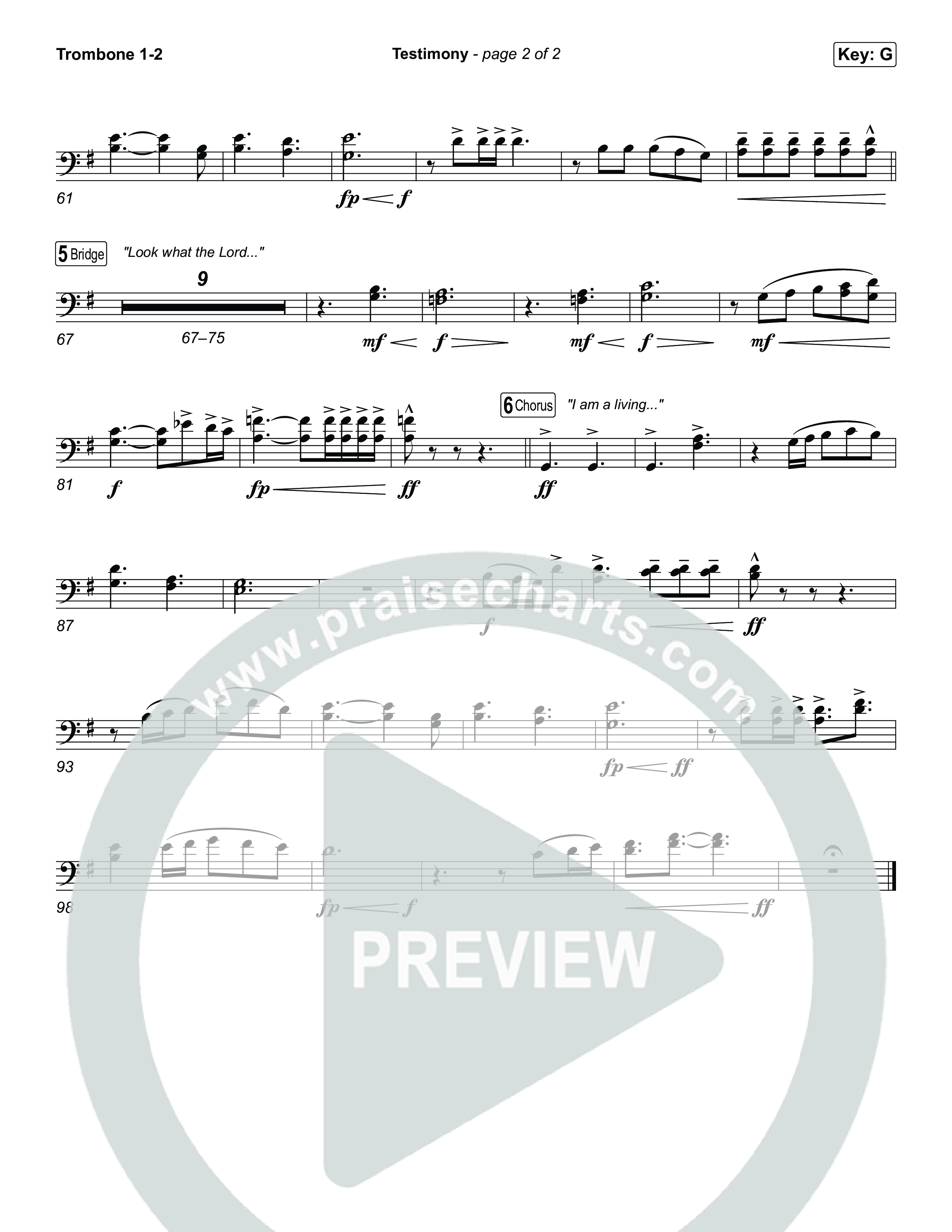 Testimony Trombone 1/2 (Terrian / CeCe Winans)