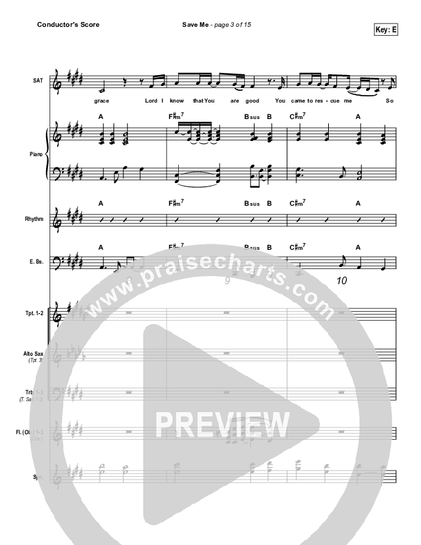Save Me Conductor's Score (Gateway Worship)