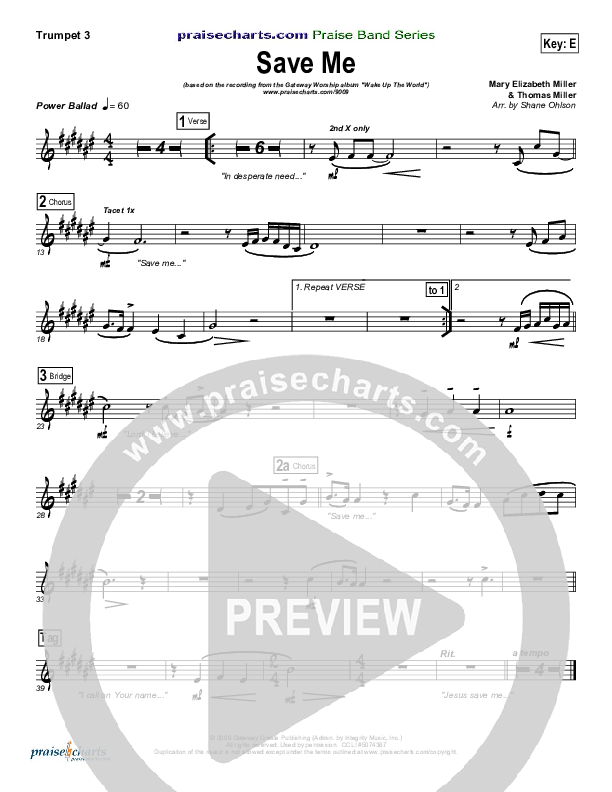 Save Me Trumpet 3 (Gateway Worship)
