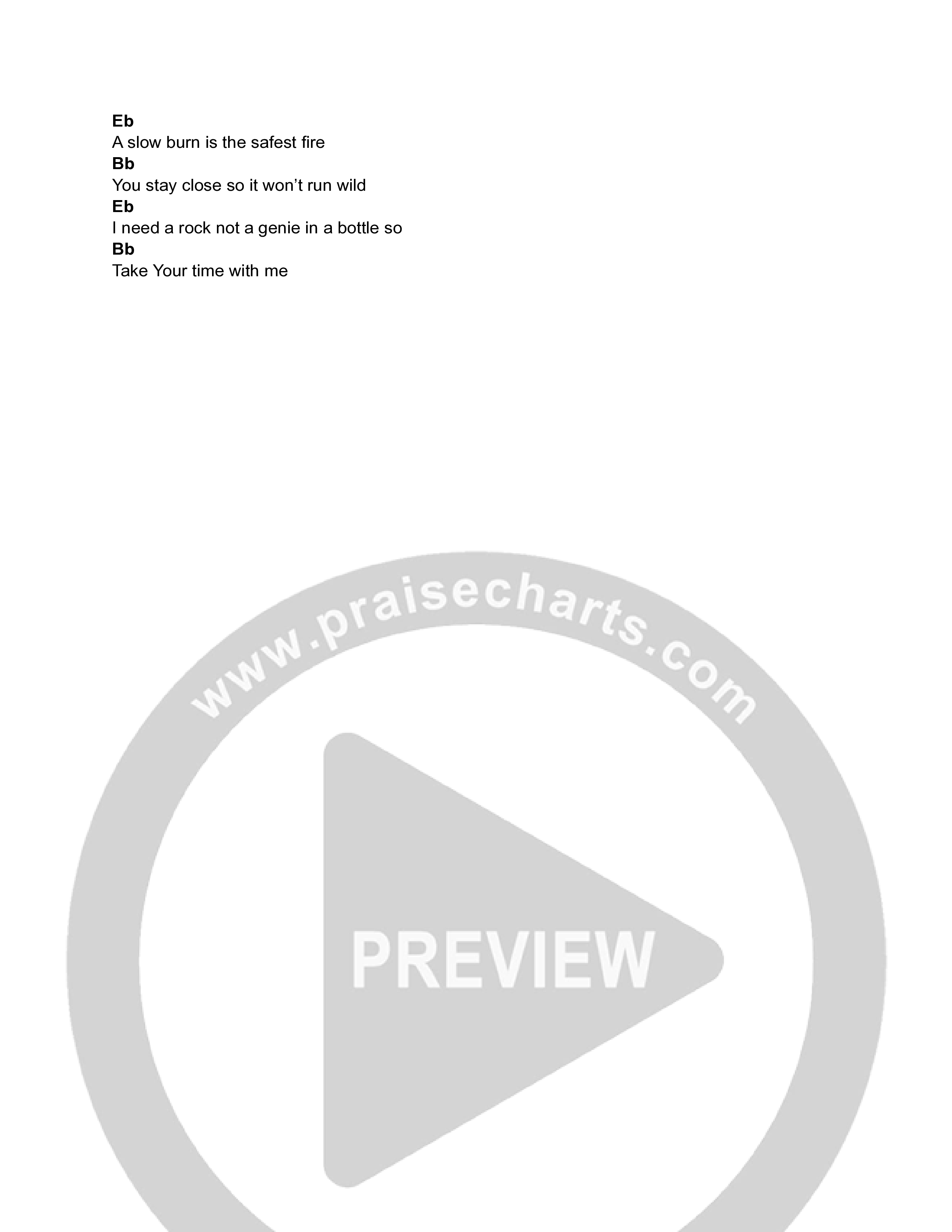 Slow Burn (Take Your Time) Chord Chart (Darthy)