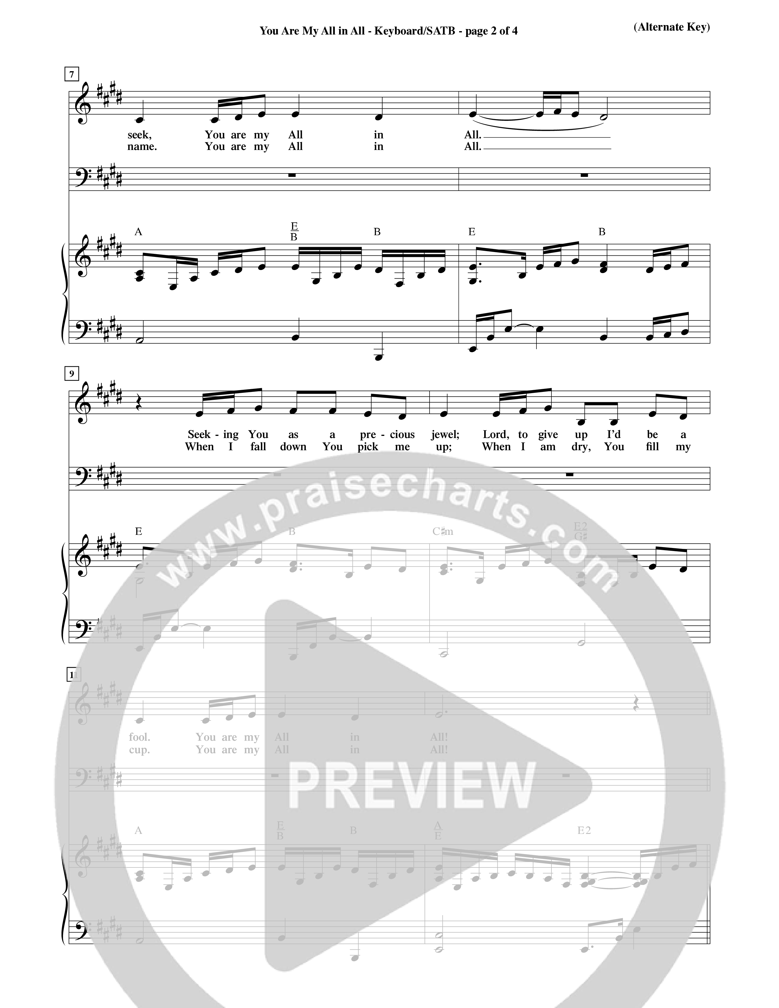 You Are My All In All (Choral Anthem SATB) Keyboard/Vocal (SATB) (Word Music Choral / Orch. Keith Christopher)