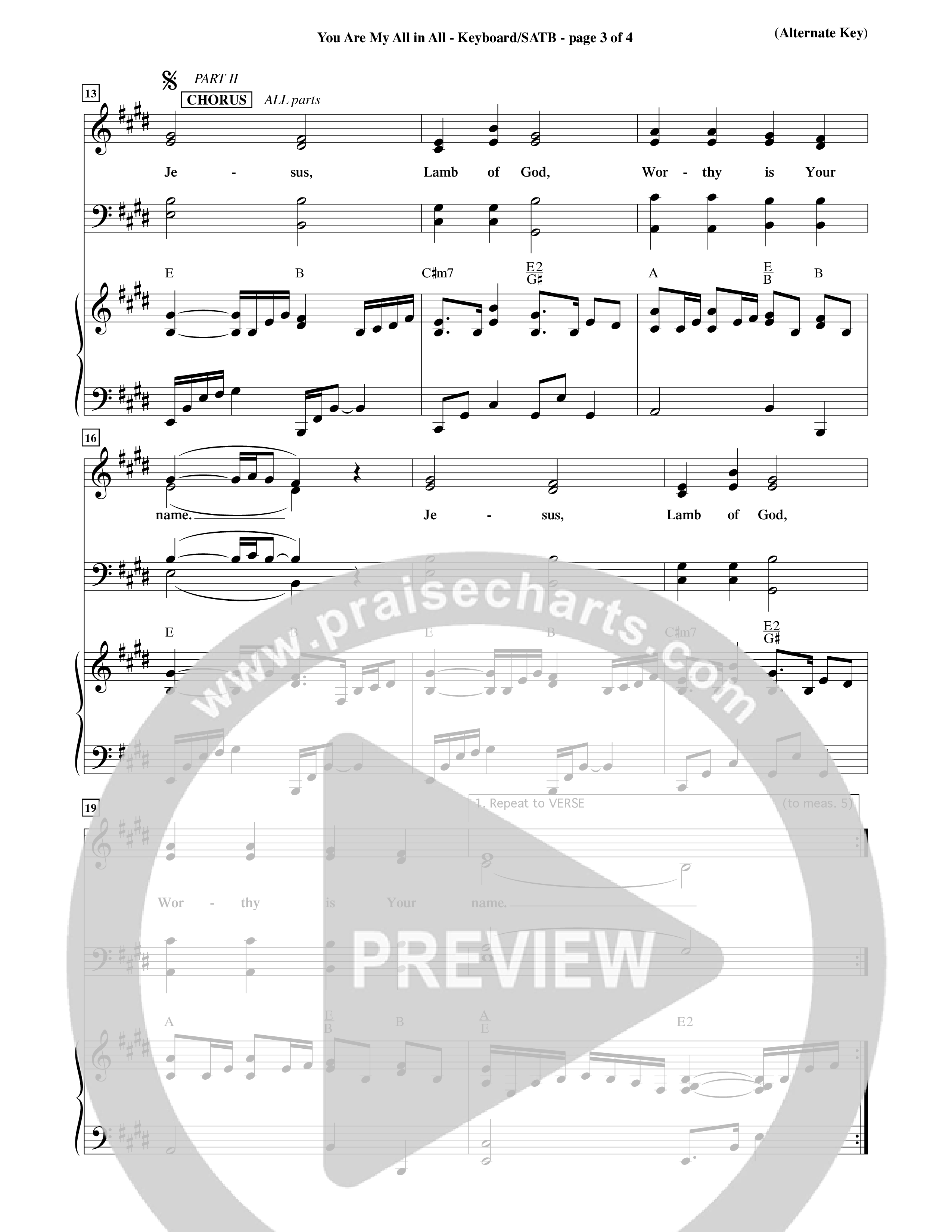 You Are My All In All (Choral Anthem SATB) Keyboard/Vocal (SATB) (Word Music Choral / Orch. Keith Christopher)